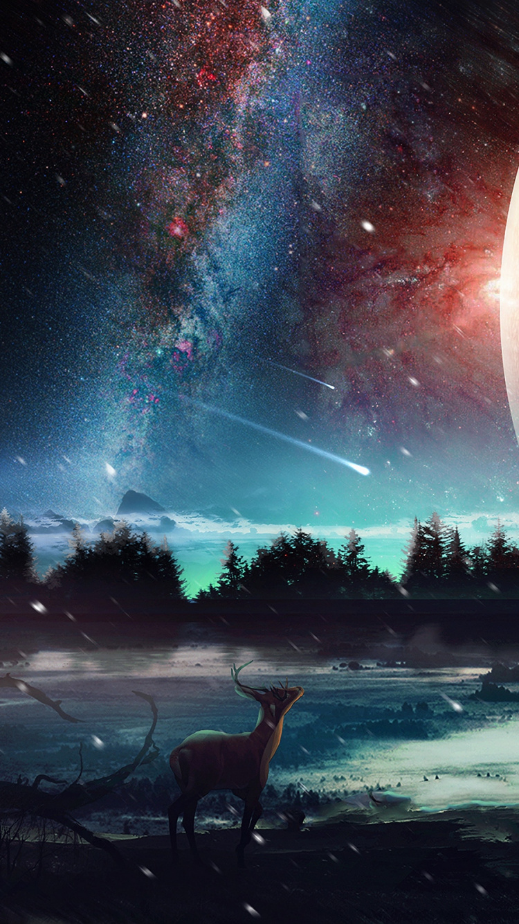 Silhouette Von Menschen am Strand Während Der Nachtzeit. Wallpaper in 750x1334 Resolution