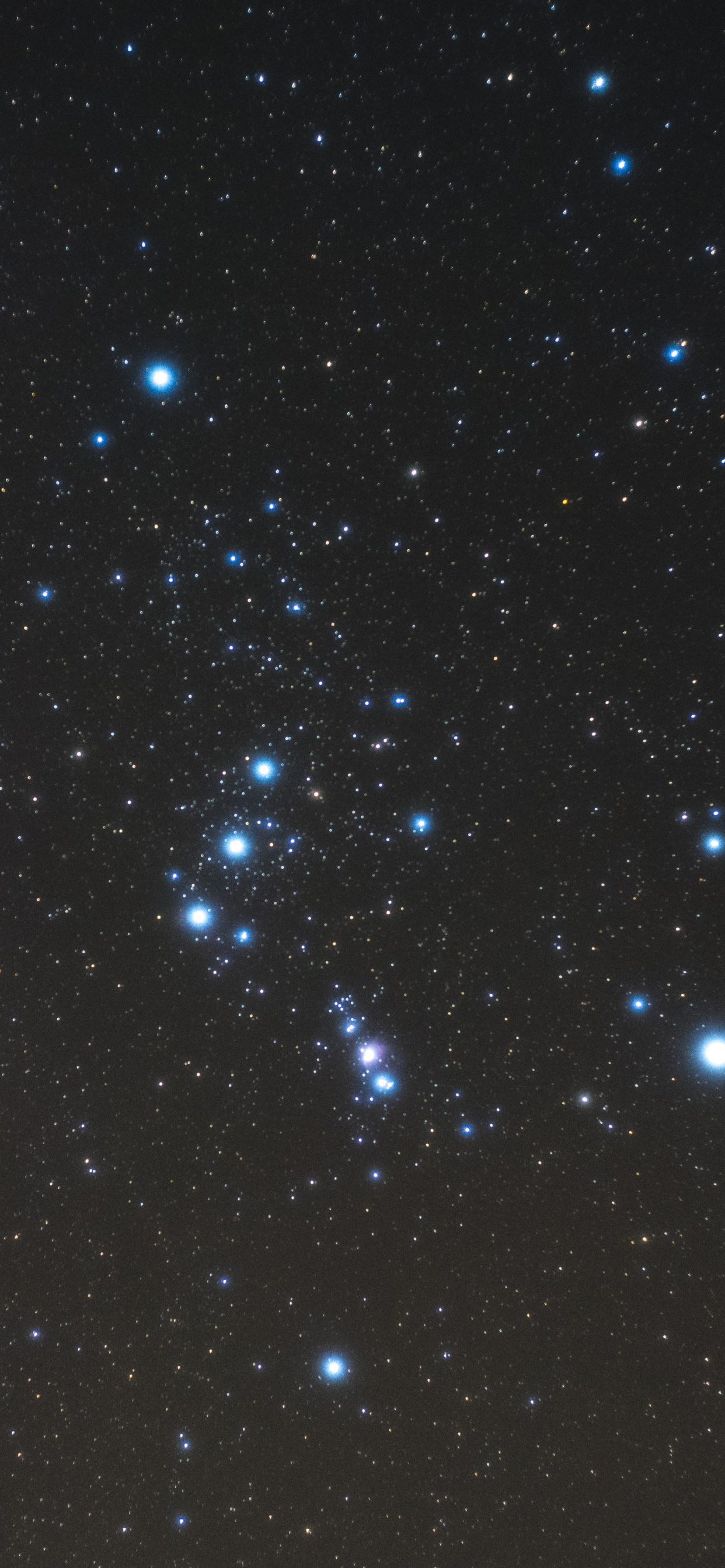 Étoiles Blanches et Bleues Dans le Ciel. Wallpaper in 1242x2688 Resolution