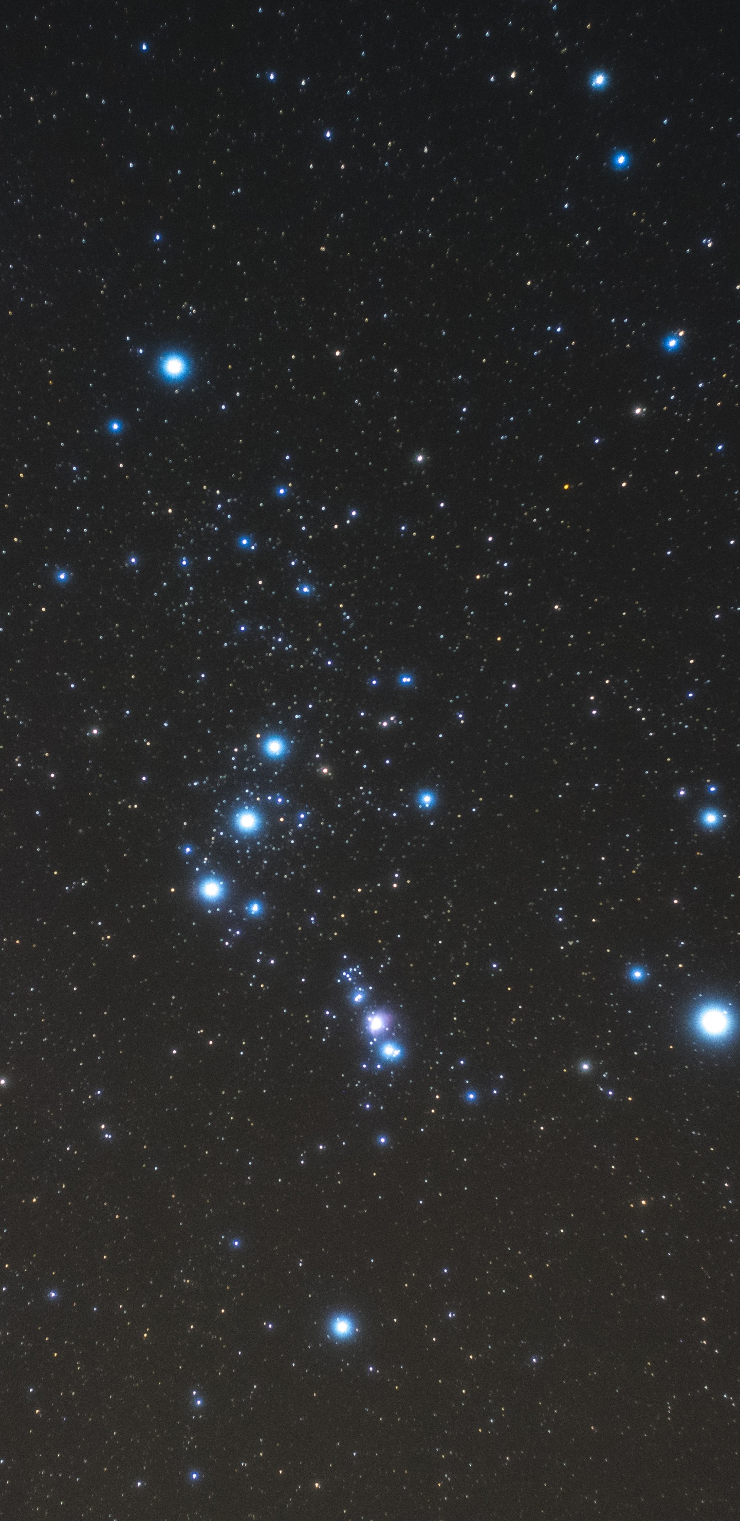 Étoiles Blanches et Bleues Dans le Ciel. Wallpaper in 1440x2960 Resolution