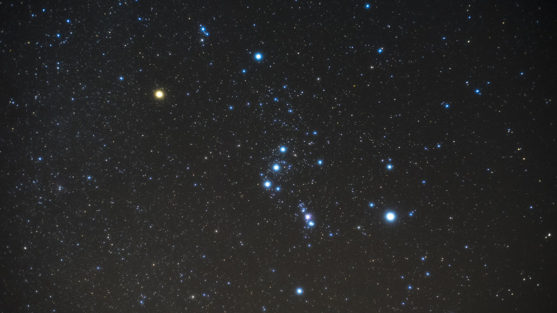 Étoiles Blanches et Bleues Dans le Ciel. Wallpaper in 1920x1080 Resolution