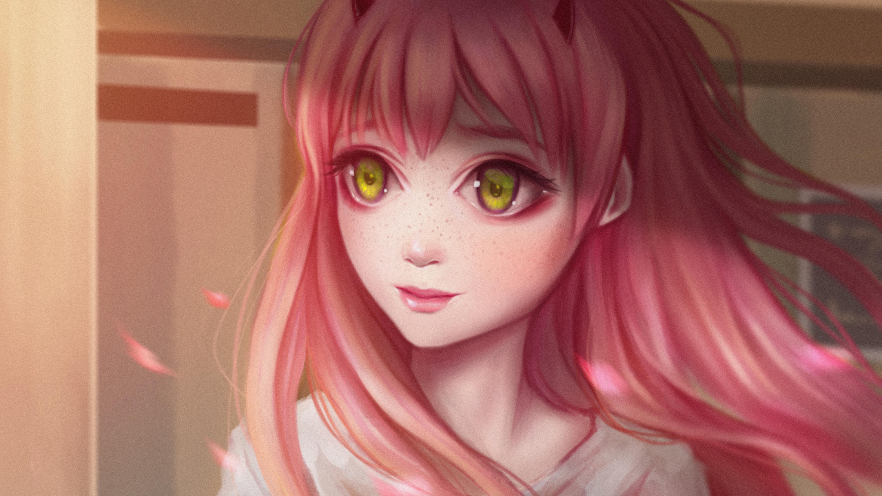 Personnage D'anime Fille Aux Cheveux Violets. Wallpaper in 1280x720 Resolution