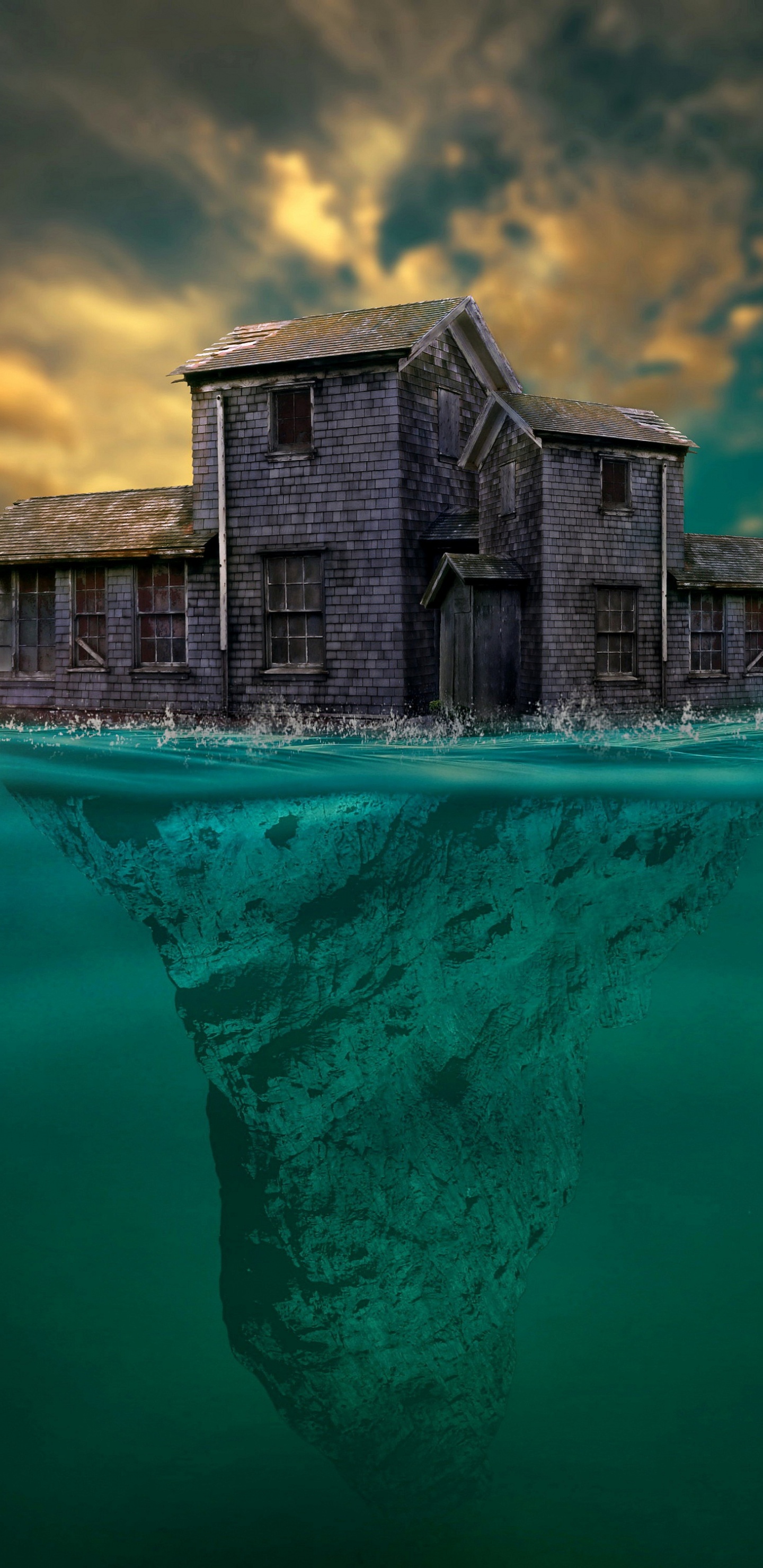 Unheimlich Unter Wasser, Droht Aber Der Schrecken, Mein Kopf Ist Blutig, Cloud, Wasser. Wallpaper in 1440x2960 Resolution