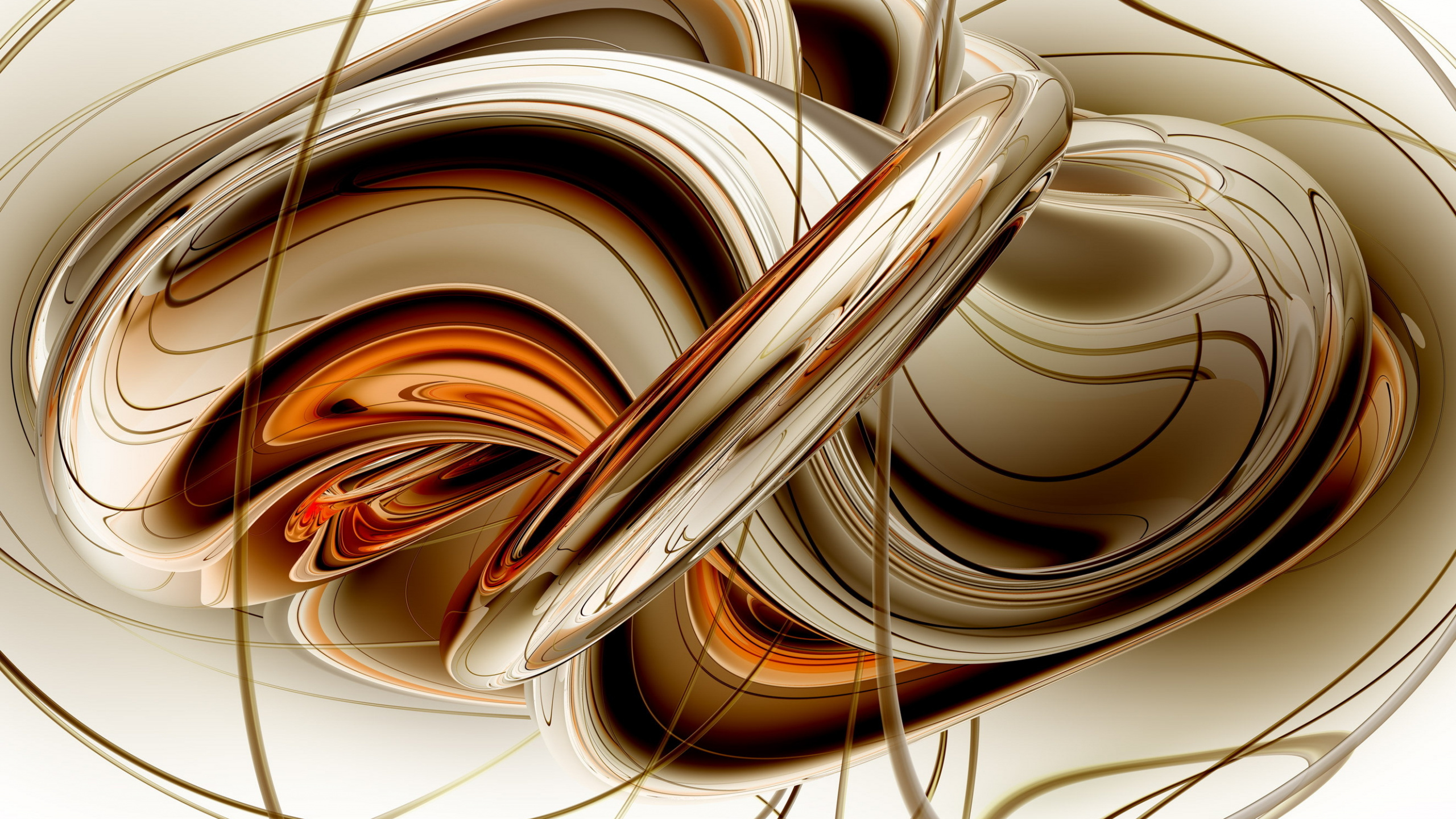 White and Brown Coated Wires. Wallpaper in 2560x1440 Resolution