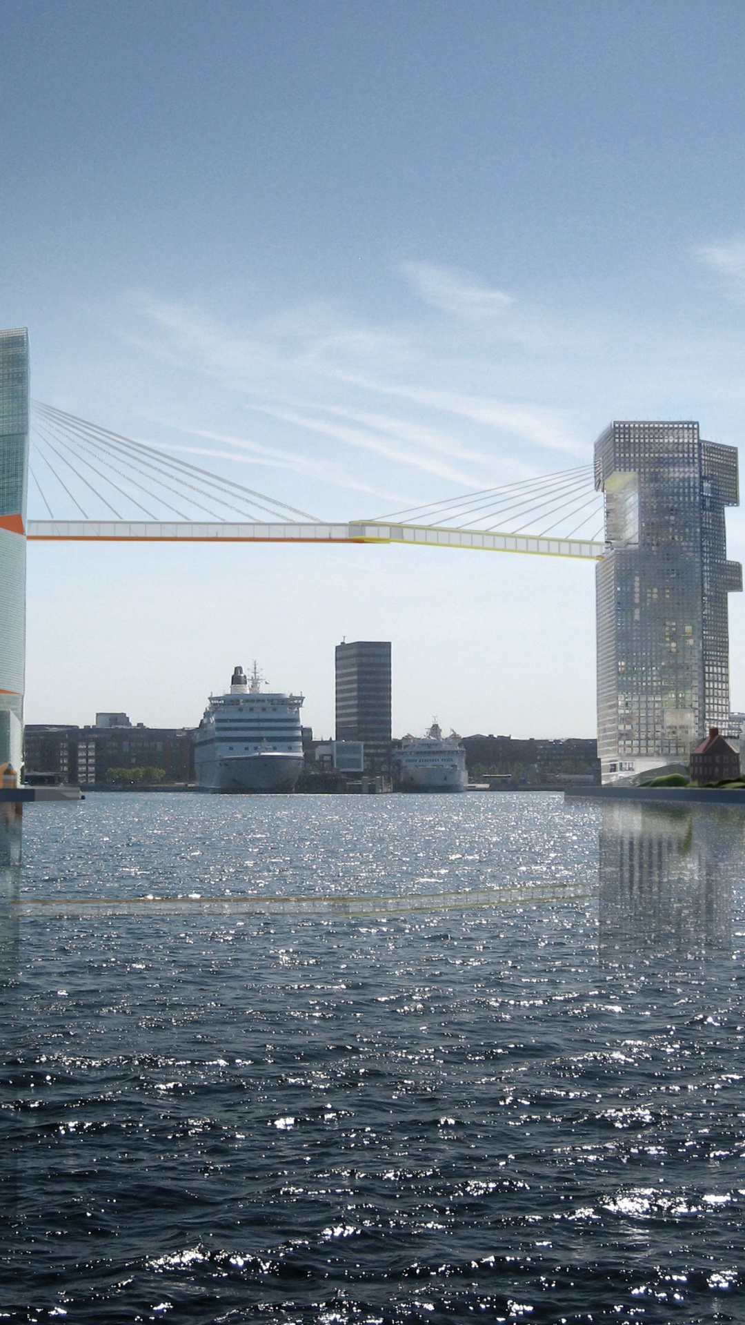 Gray Concrete Bridge Over Body of Water During Daytime. Wallpaper in 1080x1920 Resolution