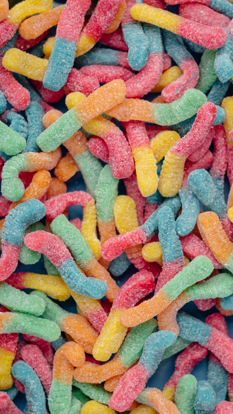 Dulce Gomoso, Brownie de Chocolate, Formación de Hielo, Cupcake, Osito de Goma. Wallpaper in 750x1334 Resolution