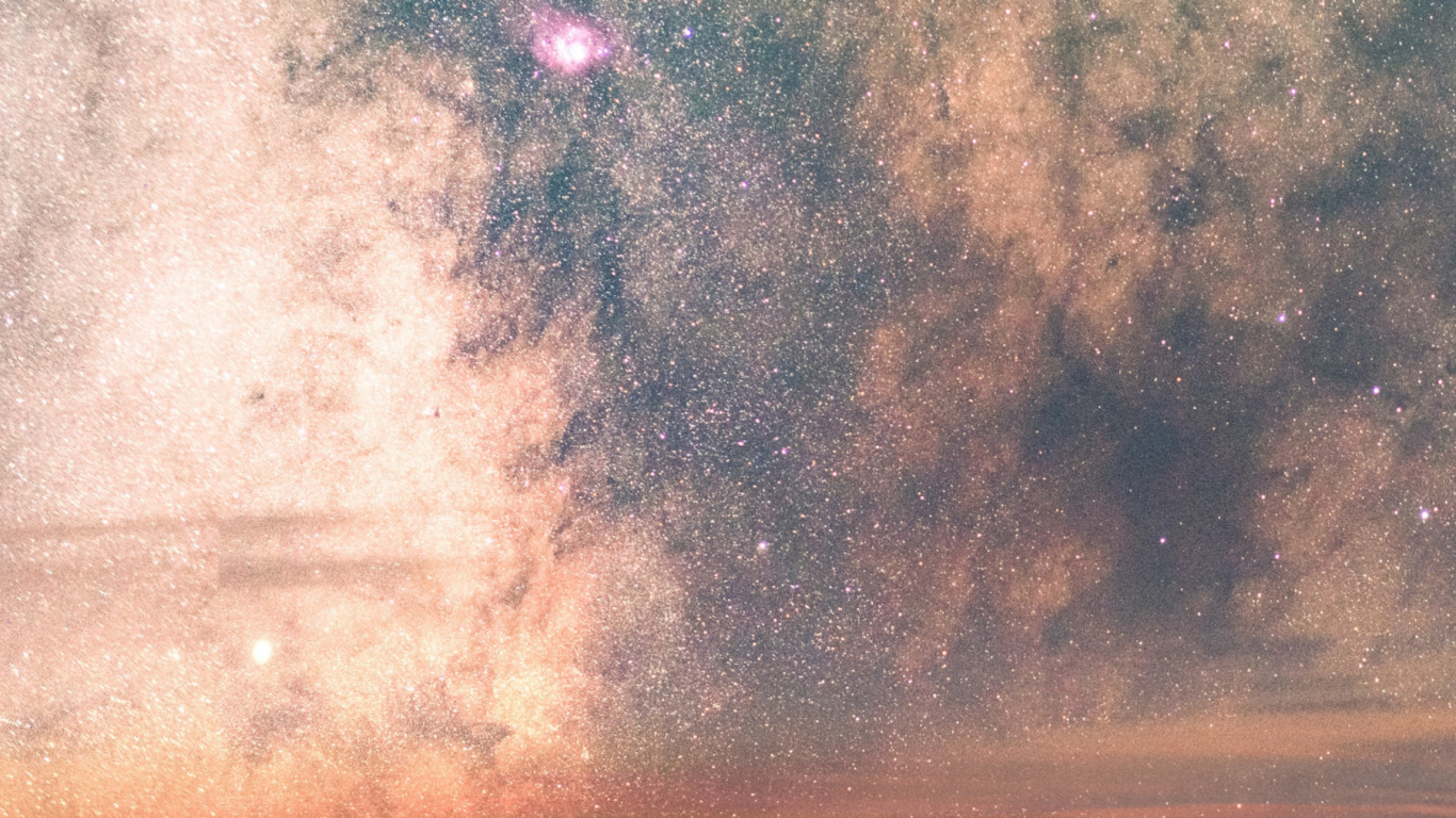 Voie Lactée, Galaxie, L'astronomie, Terre, Atmosphère. Wallpaper in 1366x768 Resolution