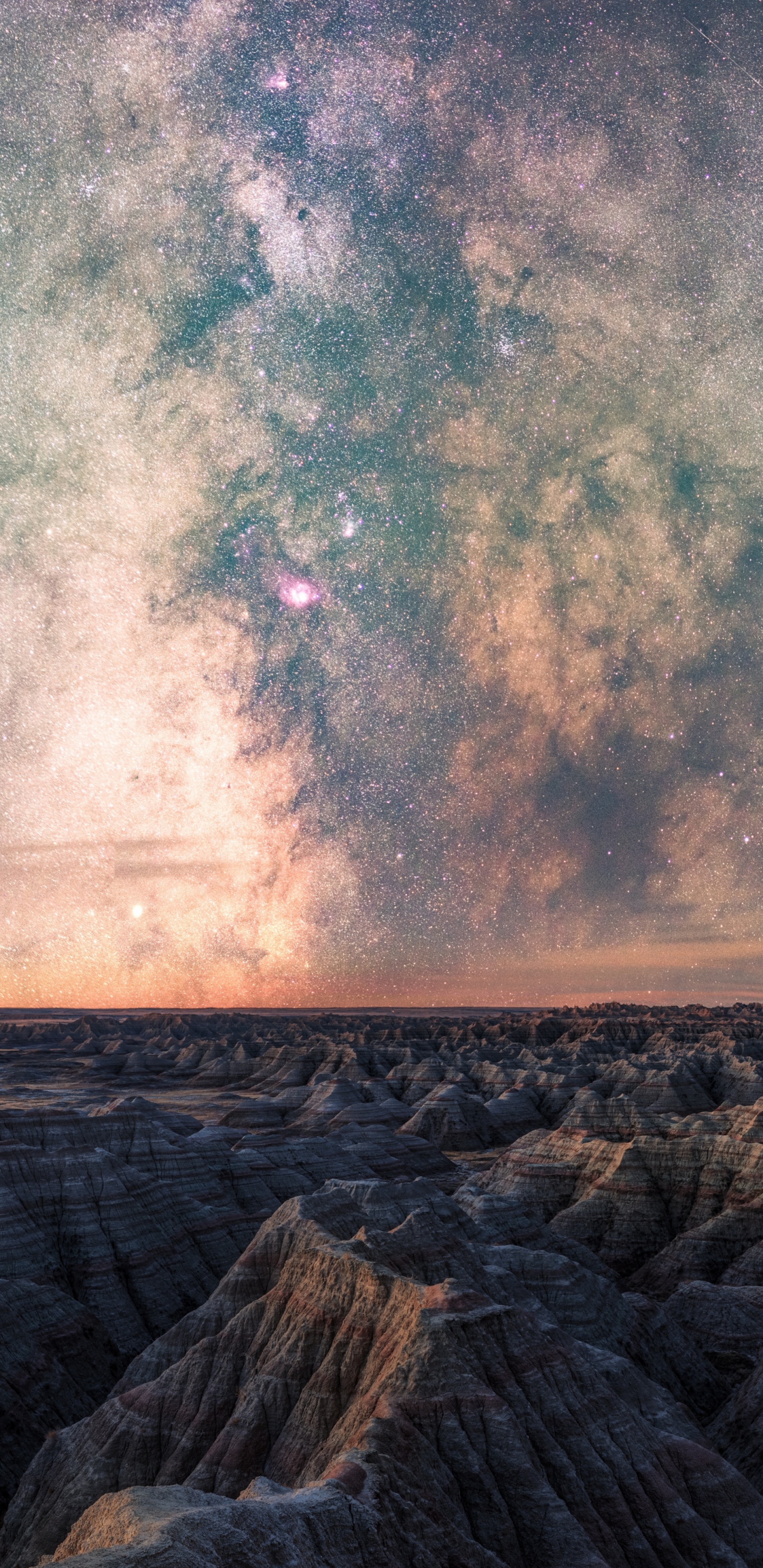 银河系, 明星, 天文学, 气氛, 余辉 壁纸 1440x2960 允许