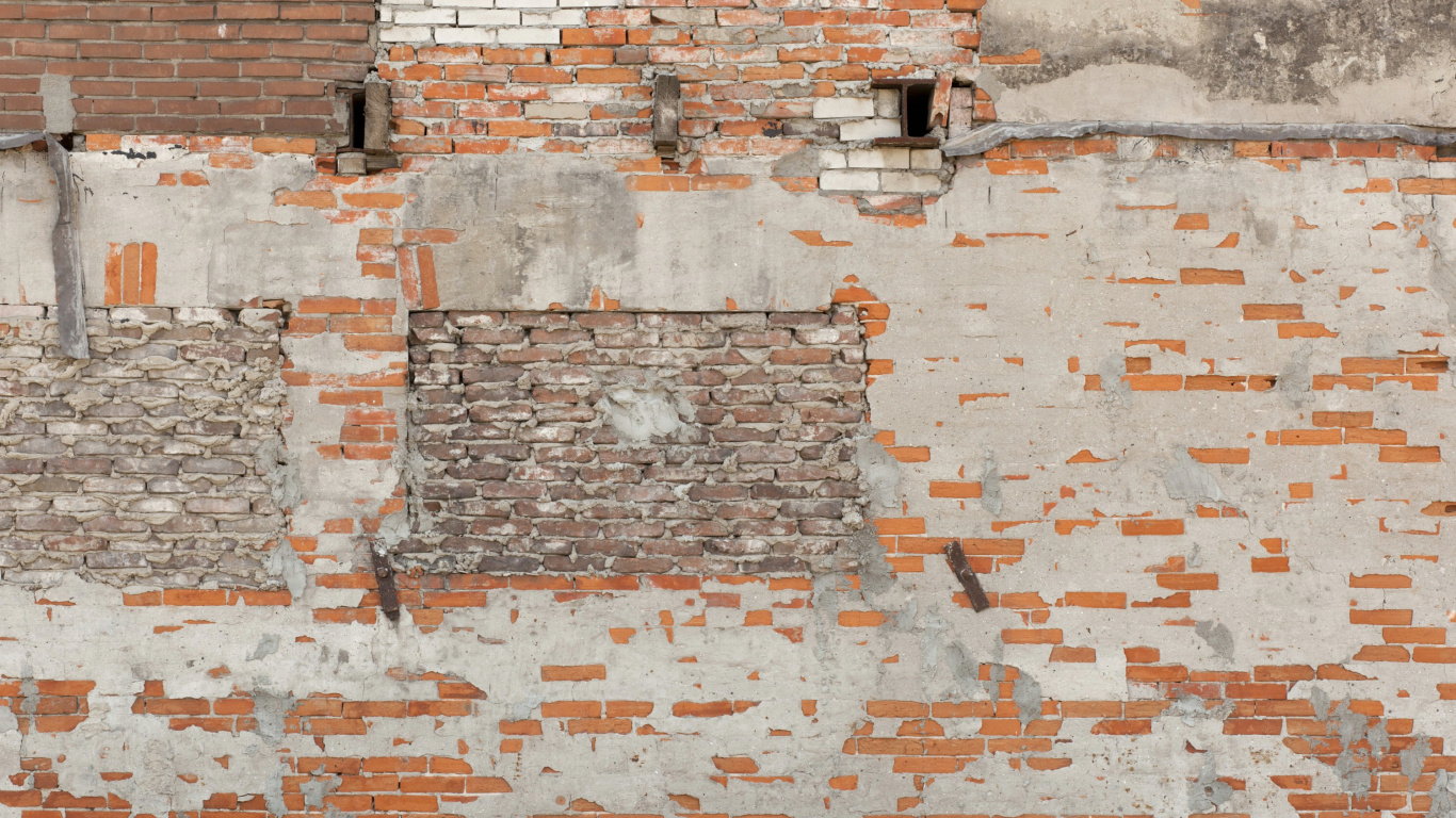 Pared de Ladrillo Marrón Durante el Día.. Wallpaper in 1366x768 Resolution