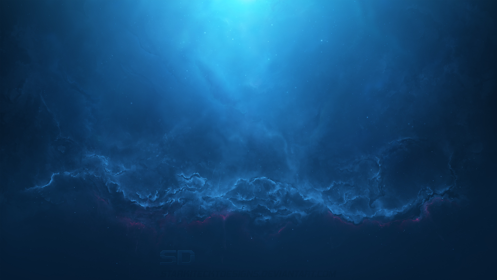 水下, 光, 气氛, Azure, 电蓝色的 壁纸 1920x1080 允许