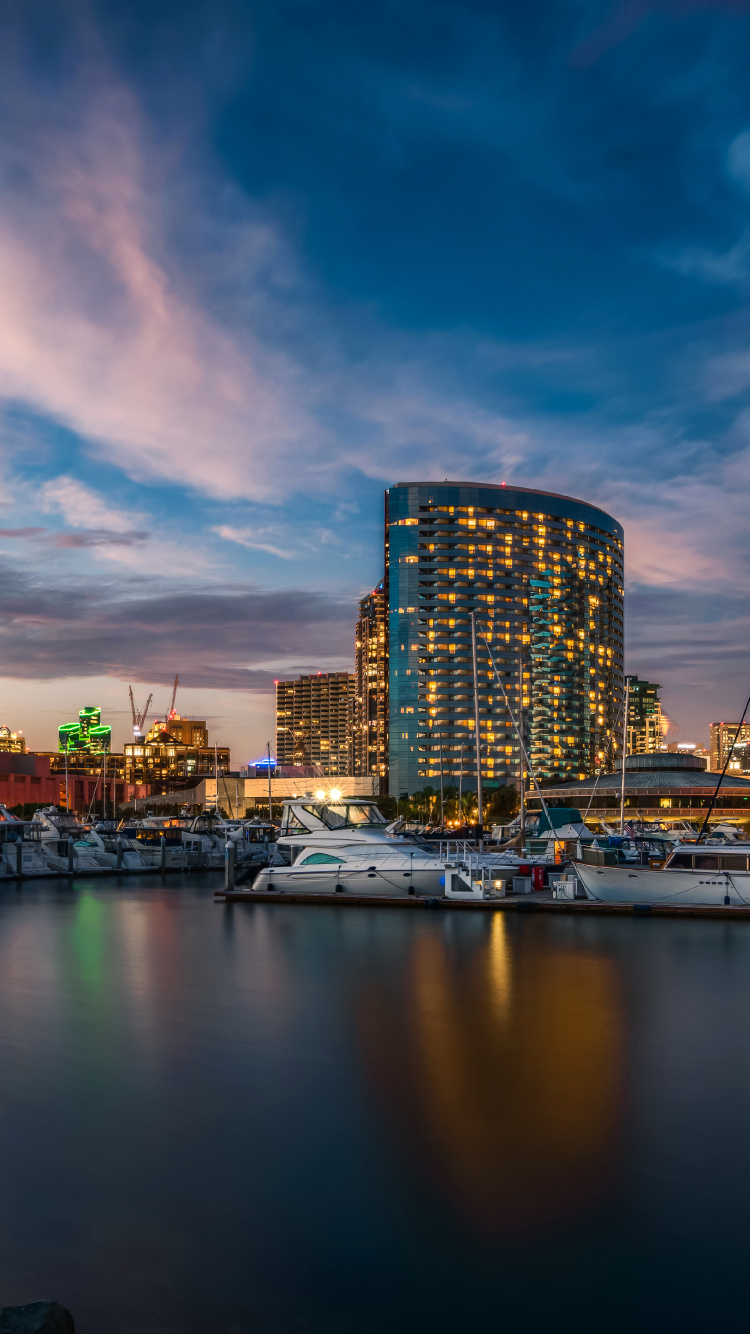 圣地亚哥, 城市景观, 城市, 反射, 天际线 壁纸 750x1334 允许