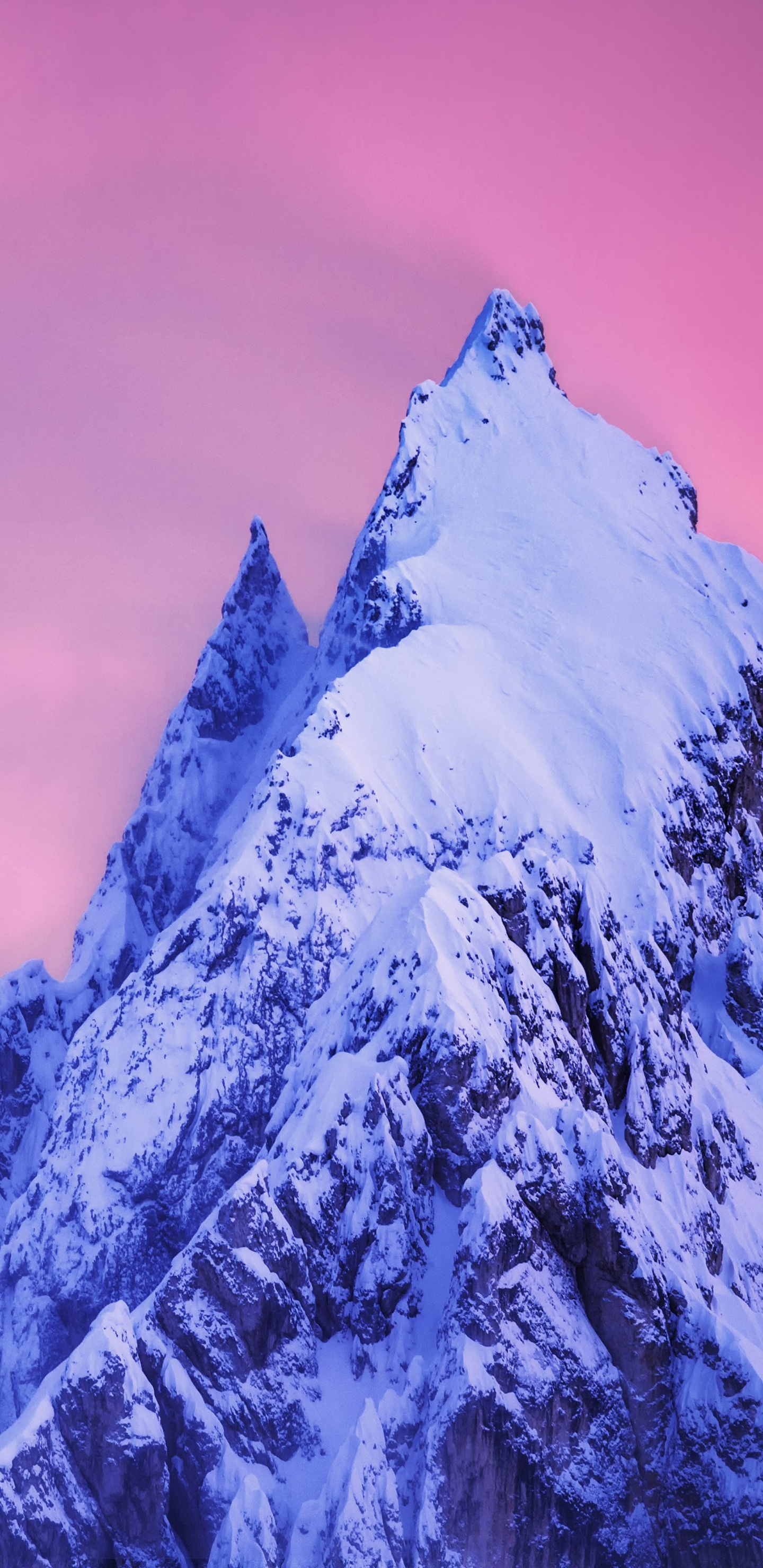 Montaña, Nieve, Paisaje Natural, Pendiente, Highland. Wallpaper in 1440x2960 Resolution