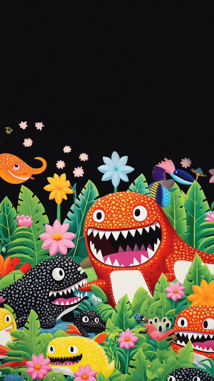 Caricatura, Dibujo, Verde, Feliz, Arte. Wallpaper in 720x1280 Resolution