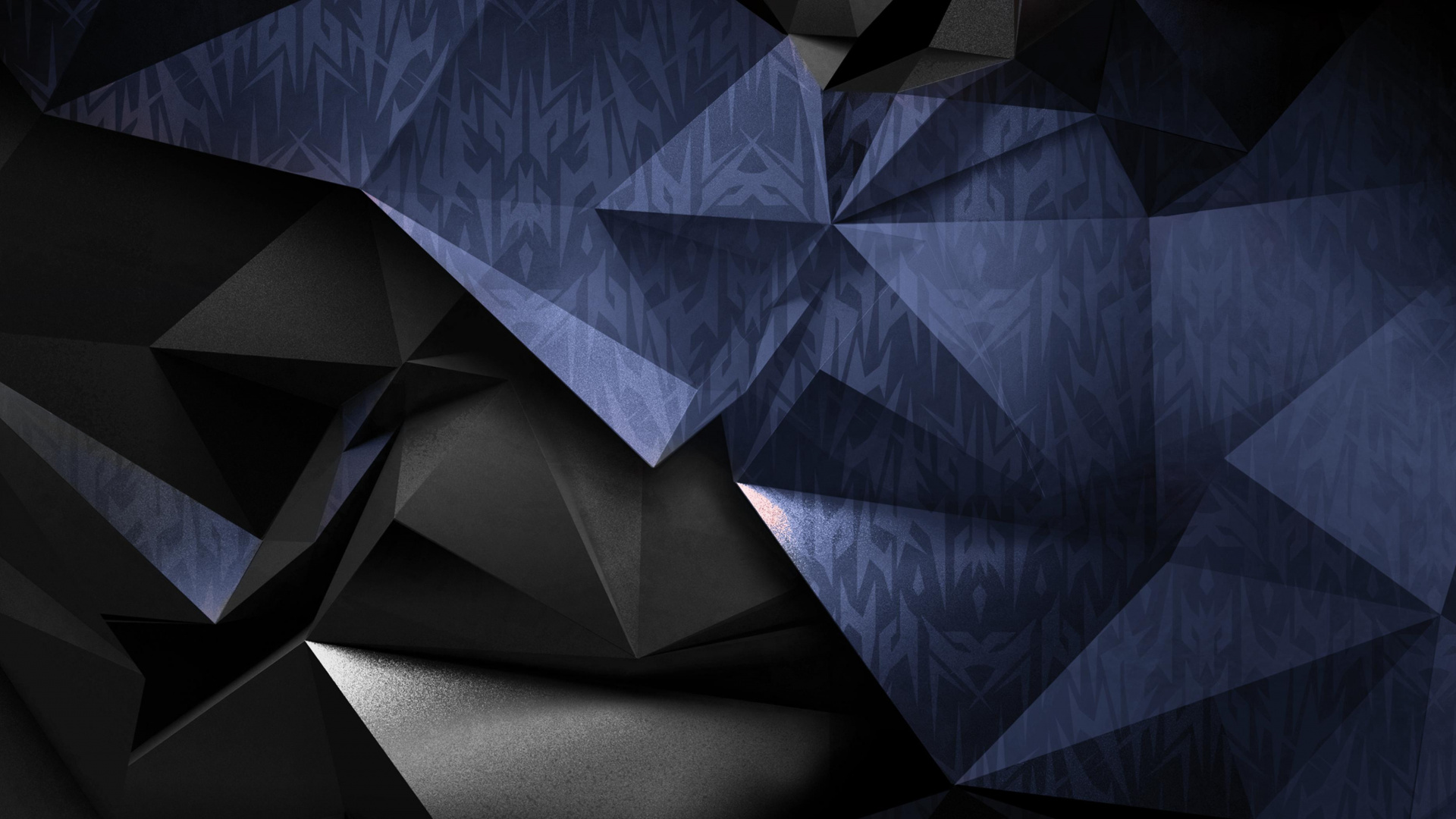 Blue and Black Abstract Art. Wallpaper in 1920x1080 Resolution