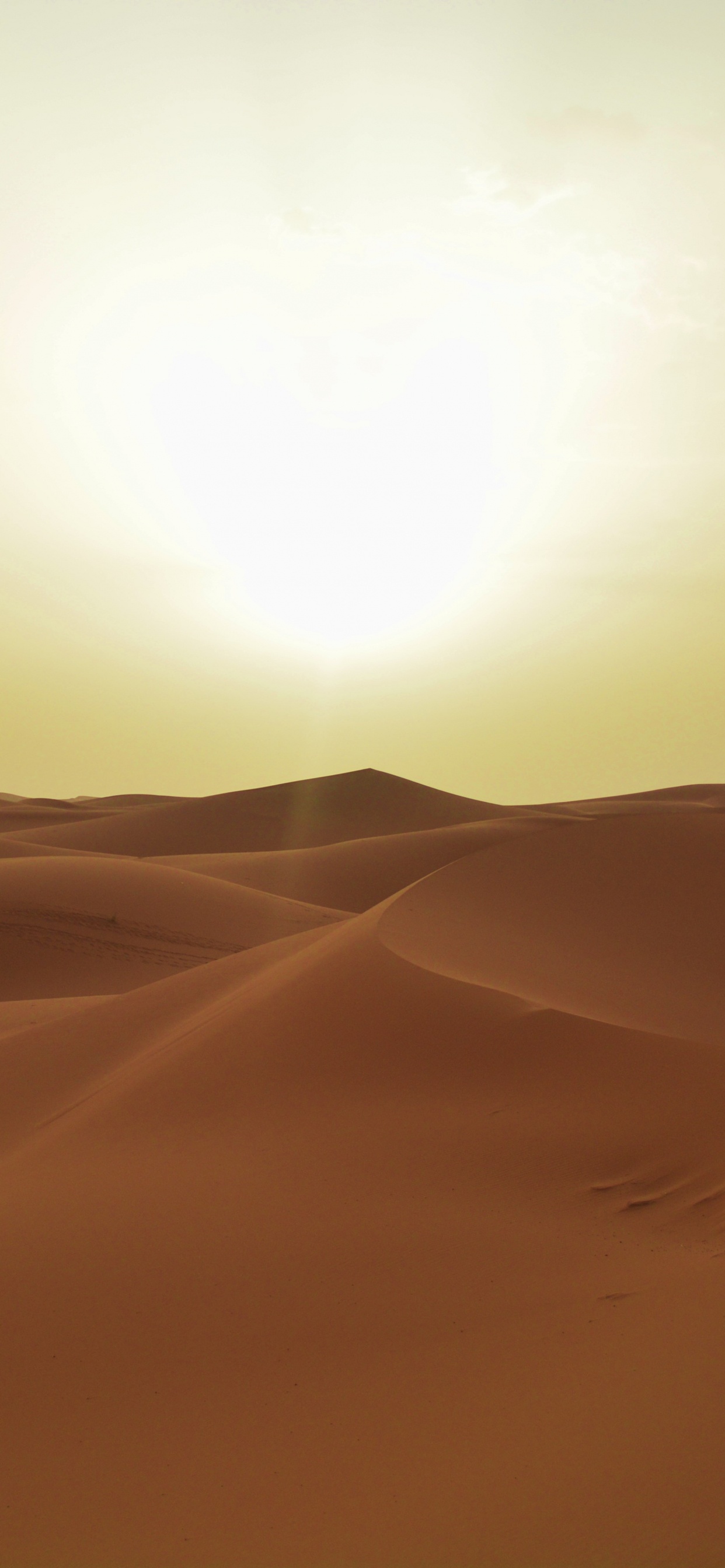 Sun Over Desert During Daytime. Wallpaper in 1242x2688 Resolution