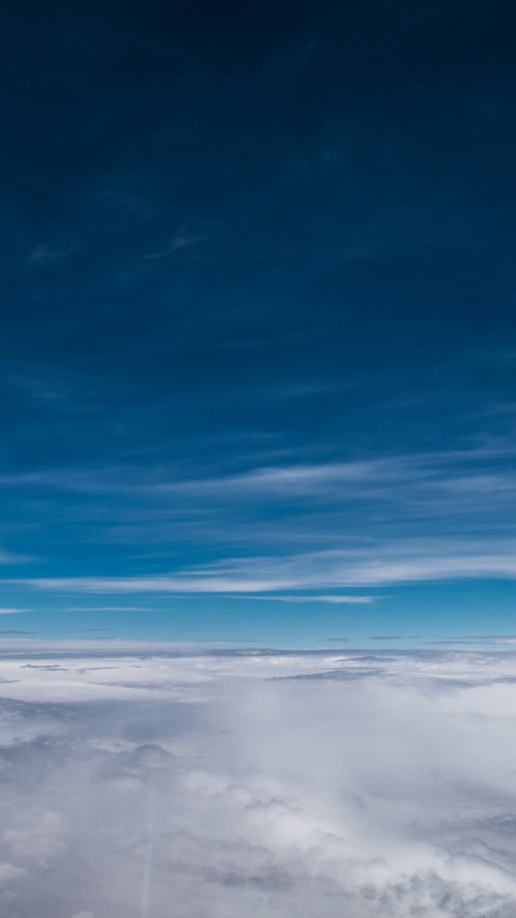 Cumulus, Ambiente, Azul, Calma, Espacio. Wallpaper in 750x1334 Resolution