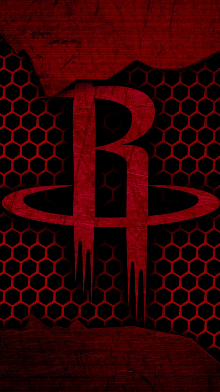 Houston Rockets, Nba, Baloncesto, Negro, Rojo. Wallpaper in 720x1280 Resolution