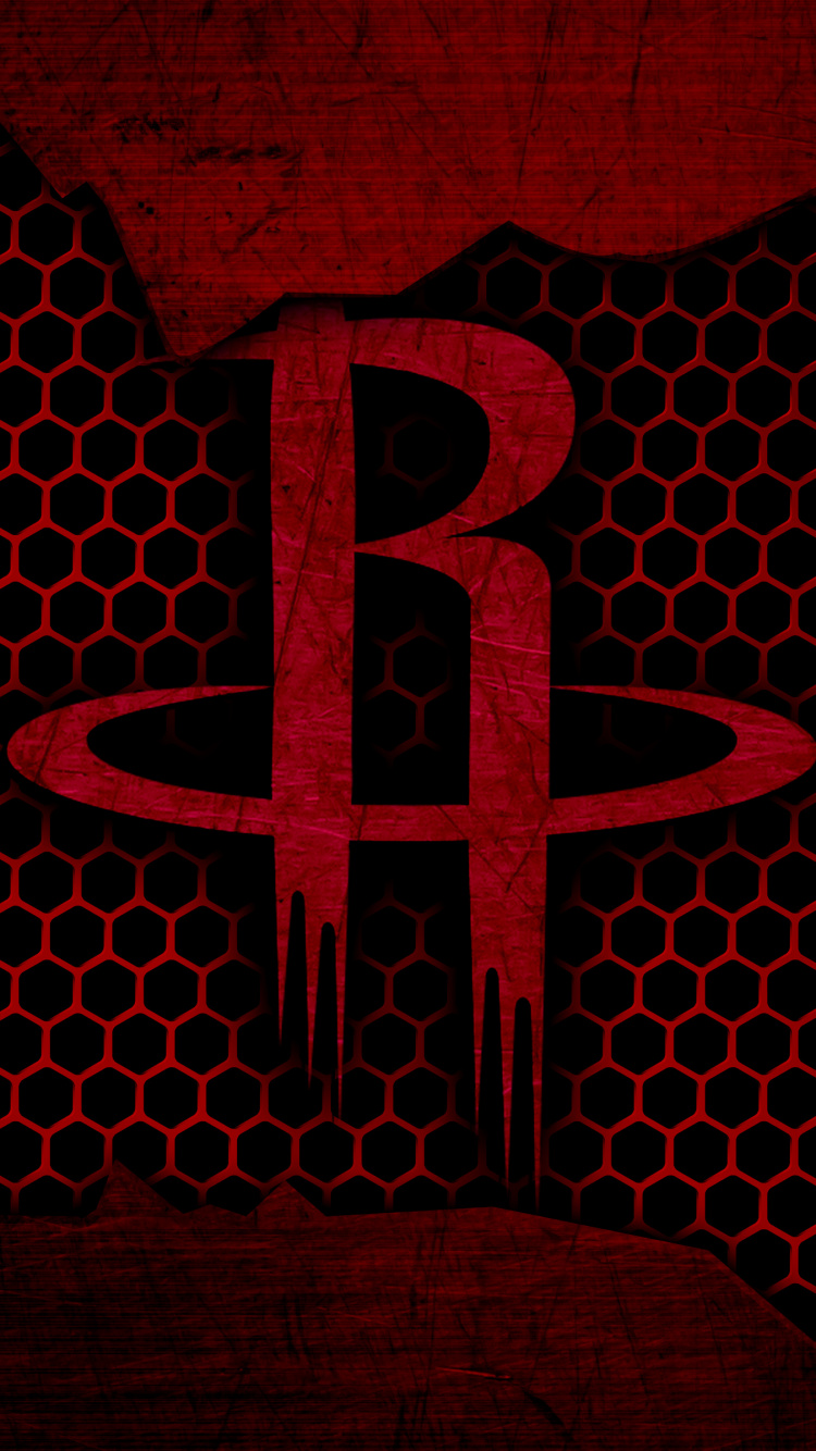 Houston Rockets, Nba, Baloncesto, Negro, Rojo. Wallpaper in 750x1334 Resolution