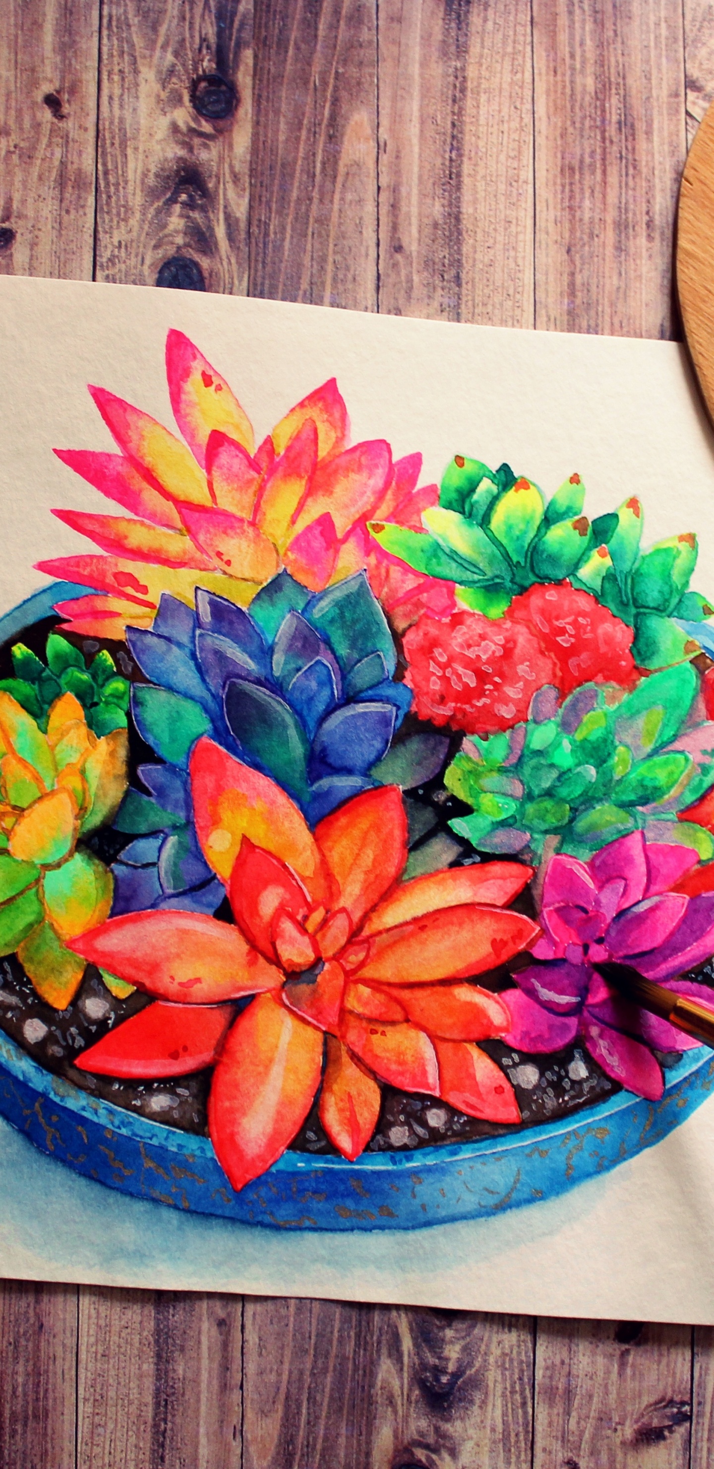 Person Mit Rotem Und Gelbem Blumenhandfächer. Wallpaper in 1440x2960 Resolution