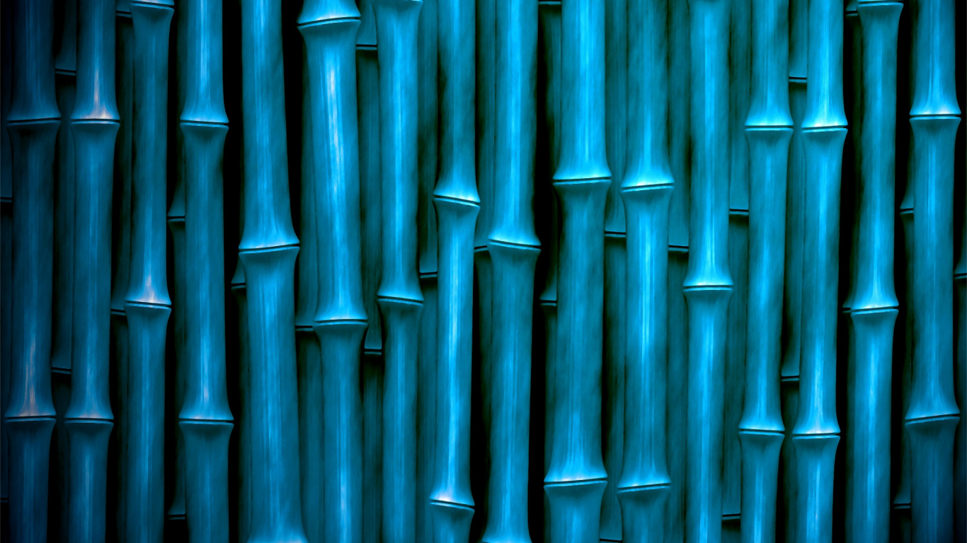 Barres de Métal Bleu Sur Fond Bleu. Wallpaper in 1366x768 Resolution