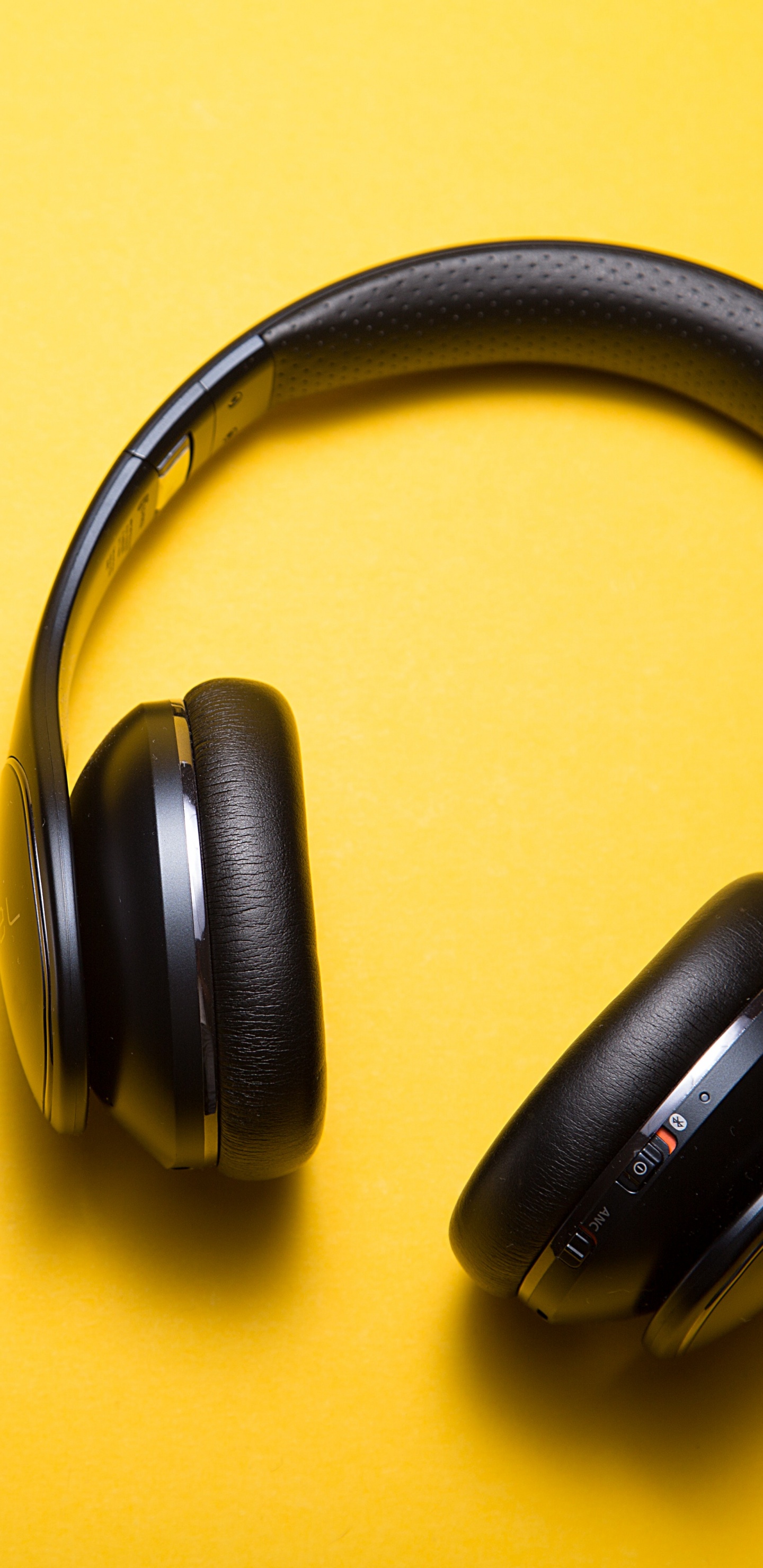 Headphones, Headset, Yellow, Audio Equipment, Technology. Wallpaper in 1440x2960 Resolution