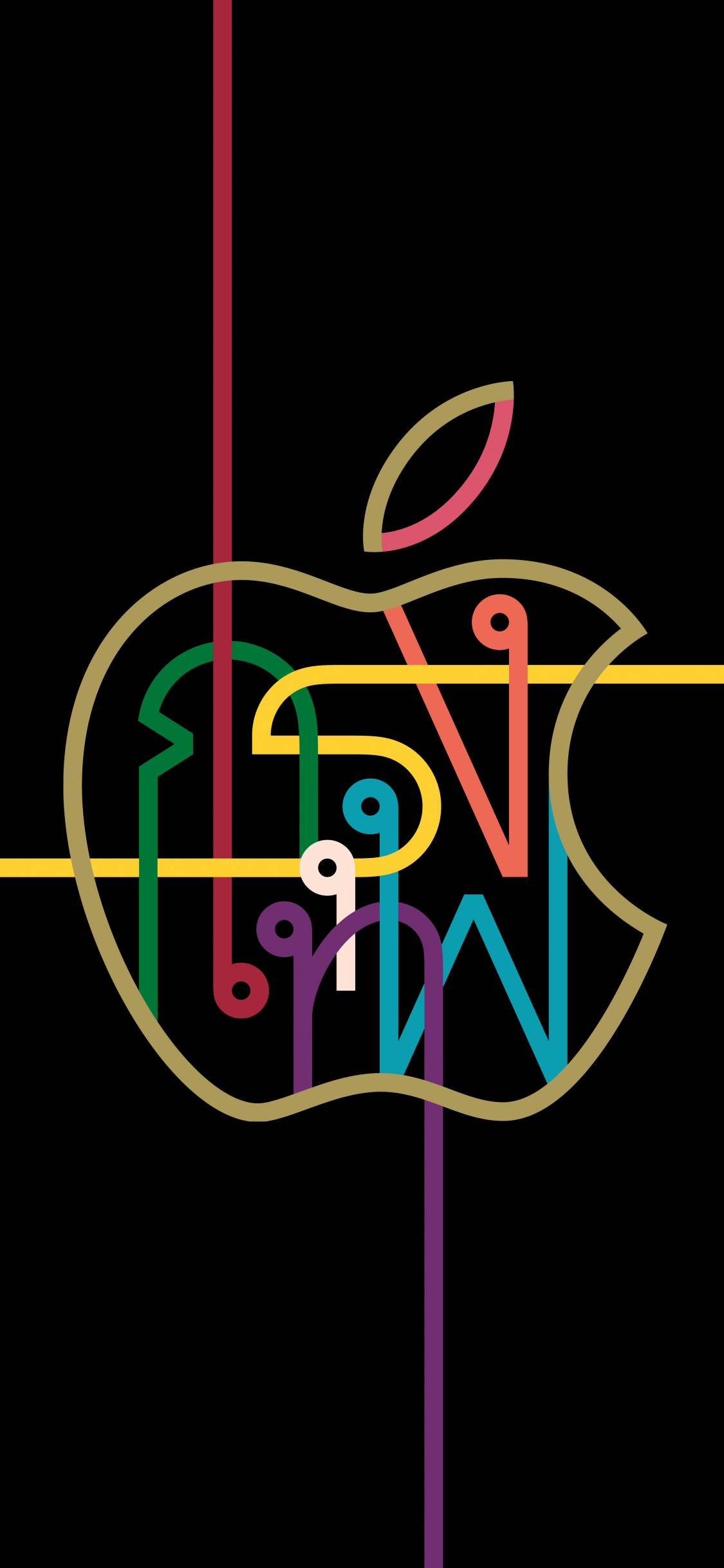 Apple, IMac, 10k, le Monde Central, Monde Central Pomme. Wallpaper in 1125x2436 Resolution