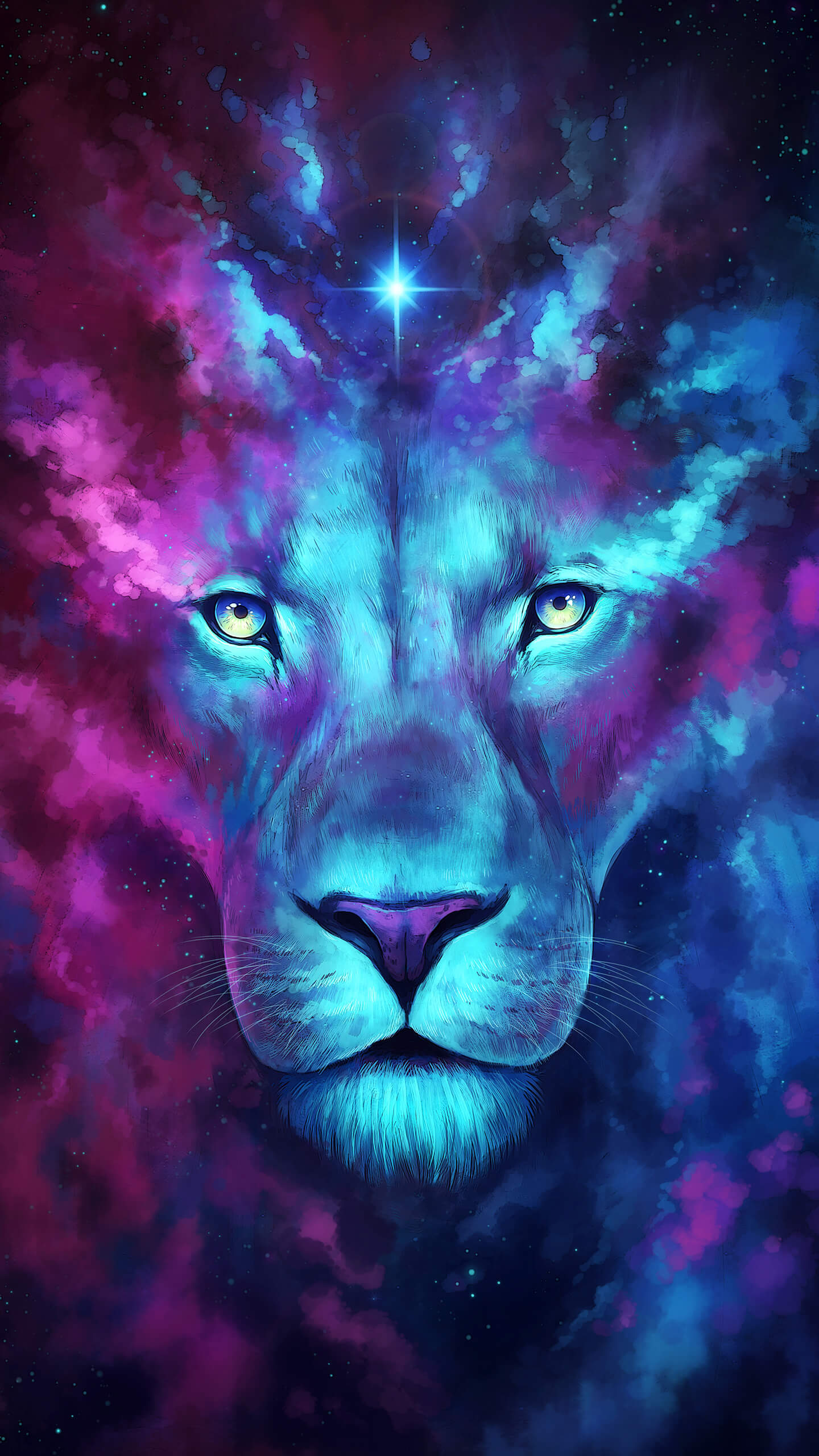 Lion With Colours Wallpapers - Wallpaper Cave