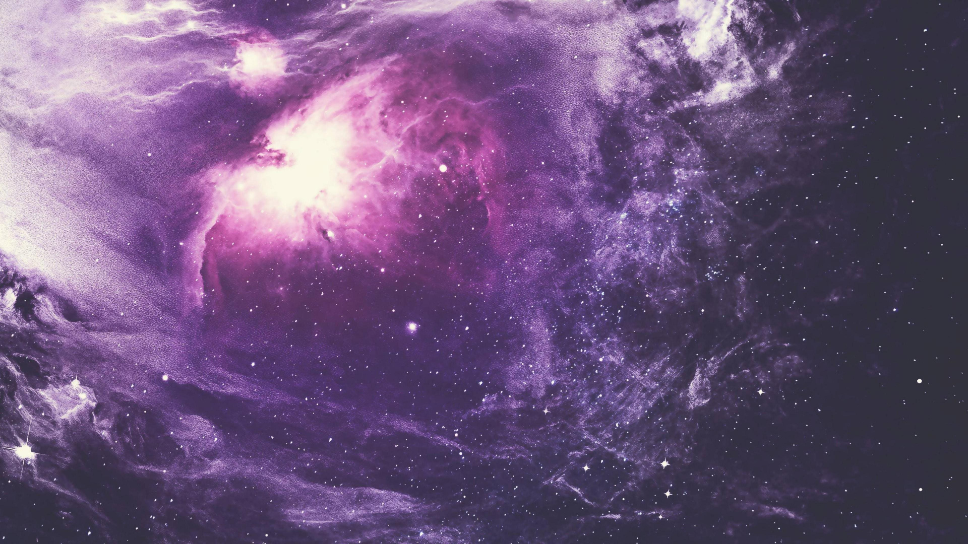 Illustration de la Galaxie Violette et Bleue. Wallpaper in 1920x1080 Resolution