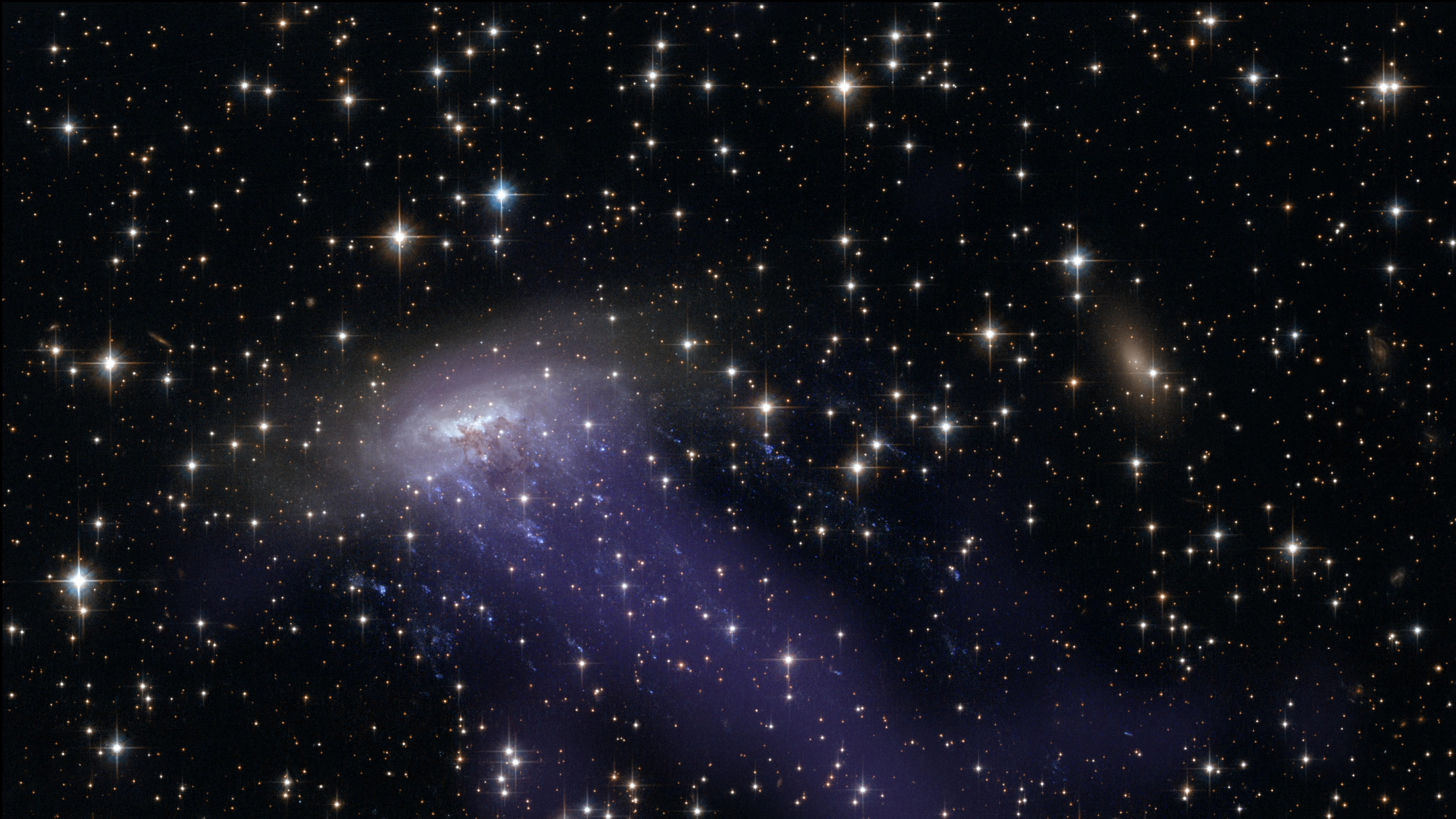 哈勃太空望远镜, 螺旋星系, 银河系的集群, 外层空间, 气氛 壁纸 3840x2160 允许