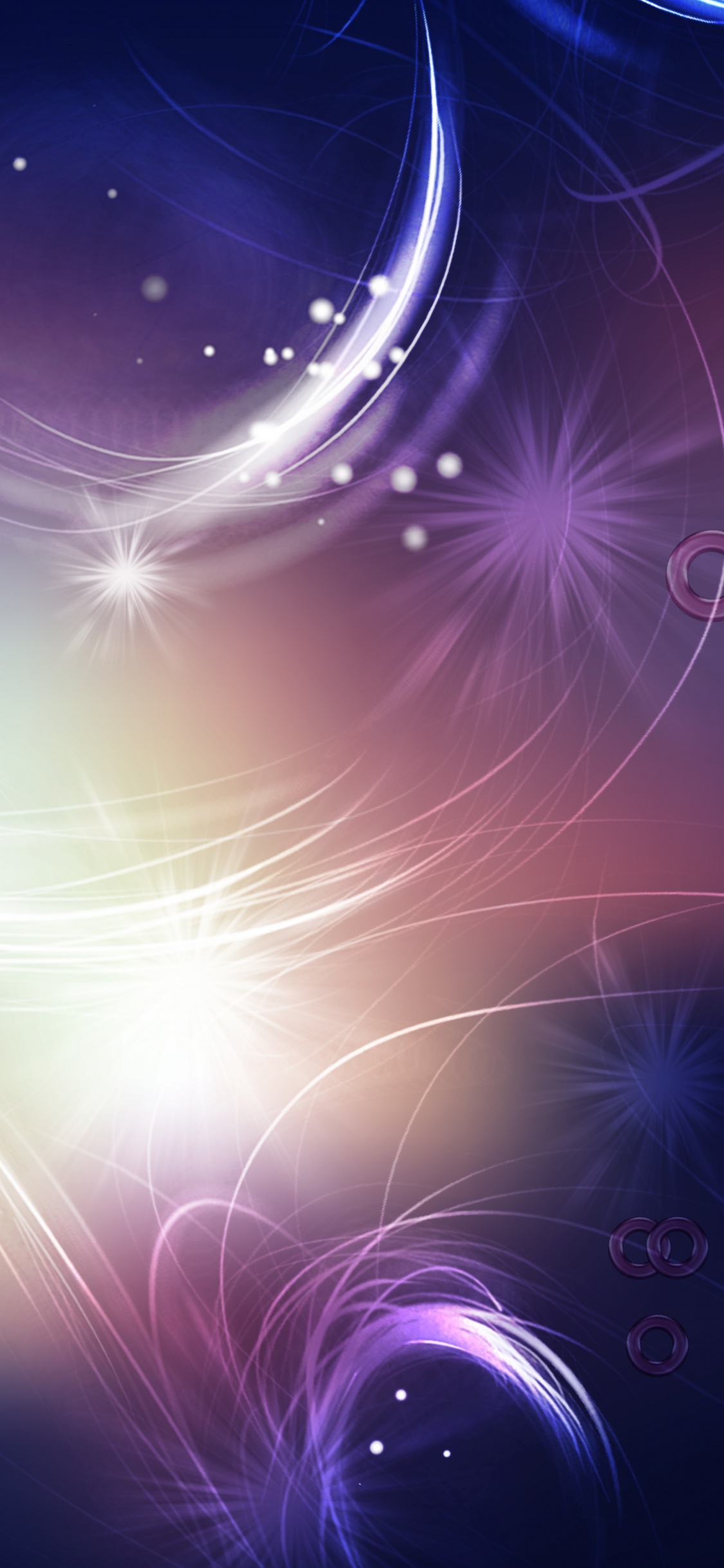 Purple and White Light Illustration. Wallpaper in 1125x2436 Resolution