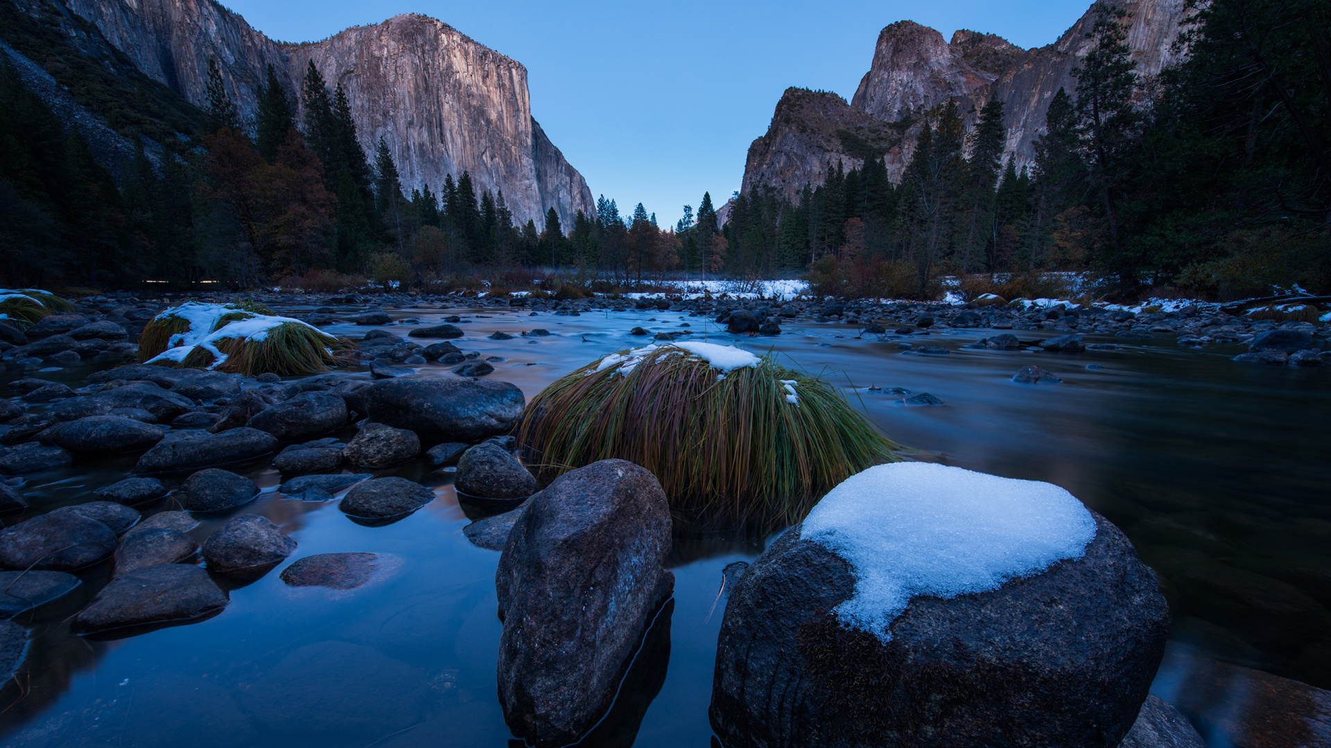 Rocky River Between Rocky Mountains During Daytime. Wallpaper in 1920x1080 Resolution