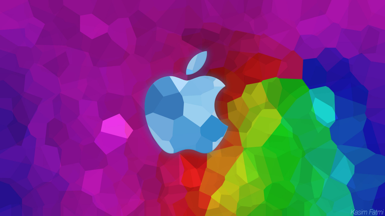 Apple, 苹果它, 色彩, 图形设计, 心脏 壁纸 1280x720 允许