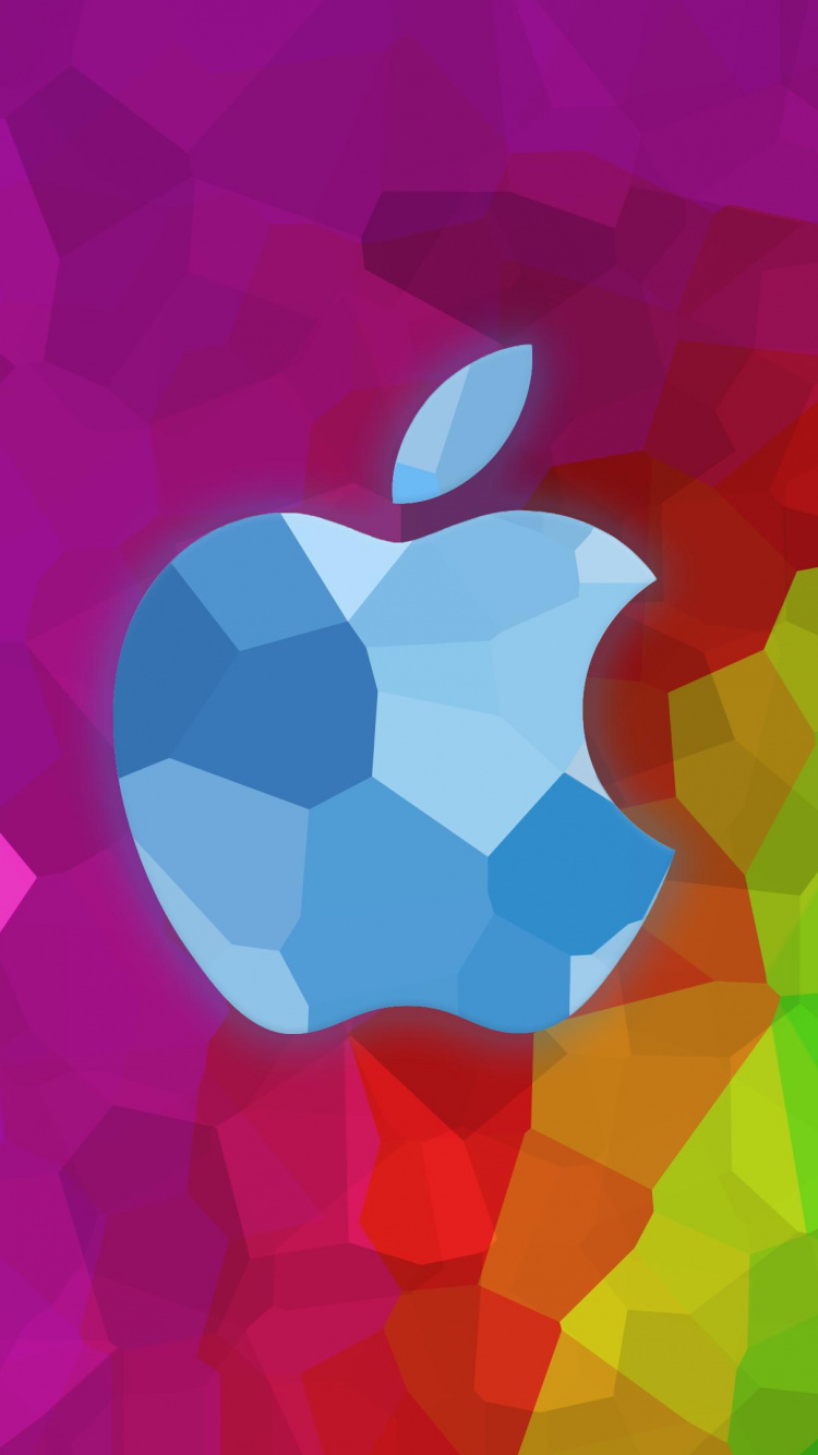 Apple, 苹果它, 色彩, 图形设计, 心脏 壁纸 750x1334 允许