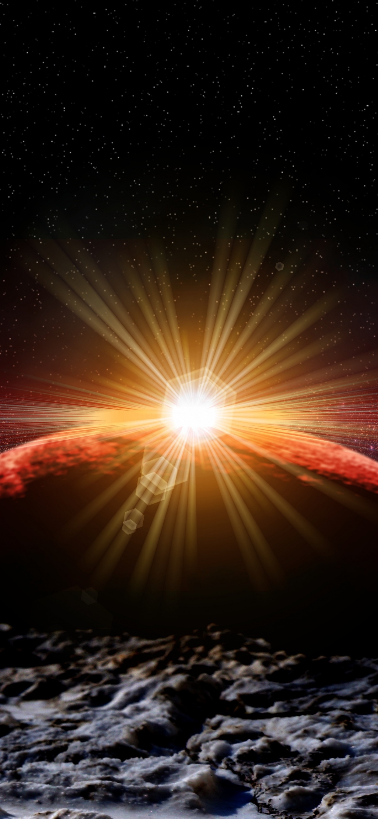 Fuegos Artificiales Blancos y Rojos Durante la Noche.. Wallpaper in 1242x2688 Resolution