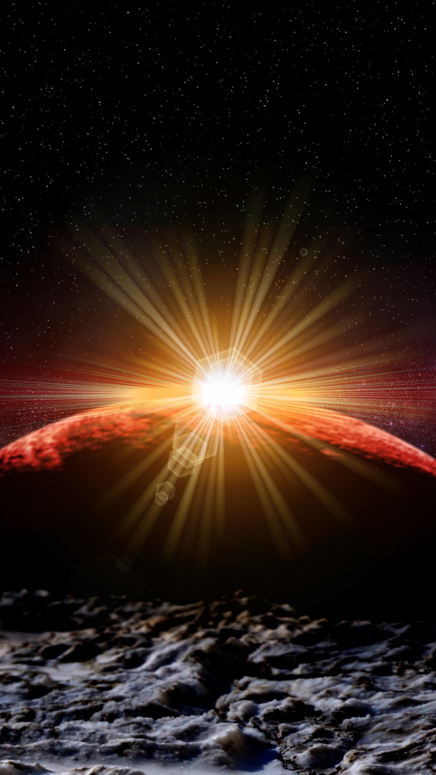 Fuegos Artificiales Blancos y Rojos Durante la Noche.. Wallpaper in 1440x2560 Resolution