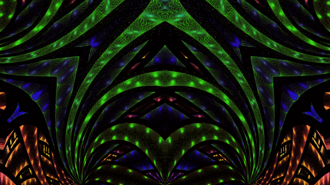 Textil Floral Verde y Blanco. Wallpaper in 1366x768 Resolution