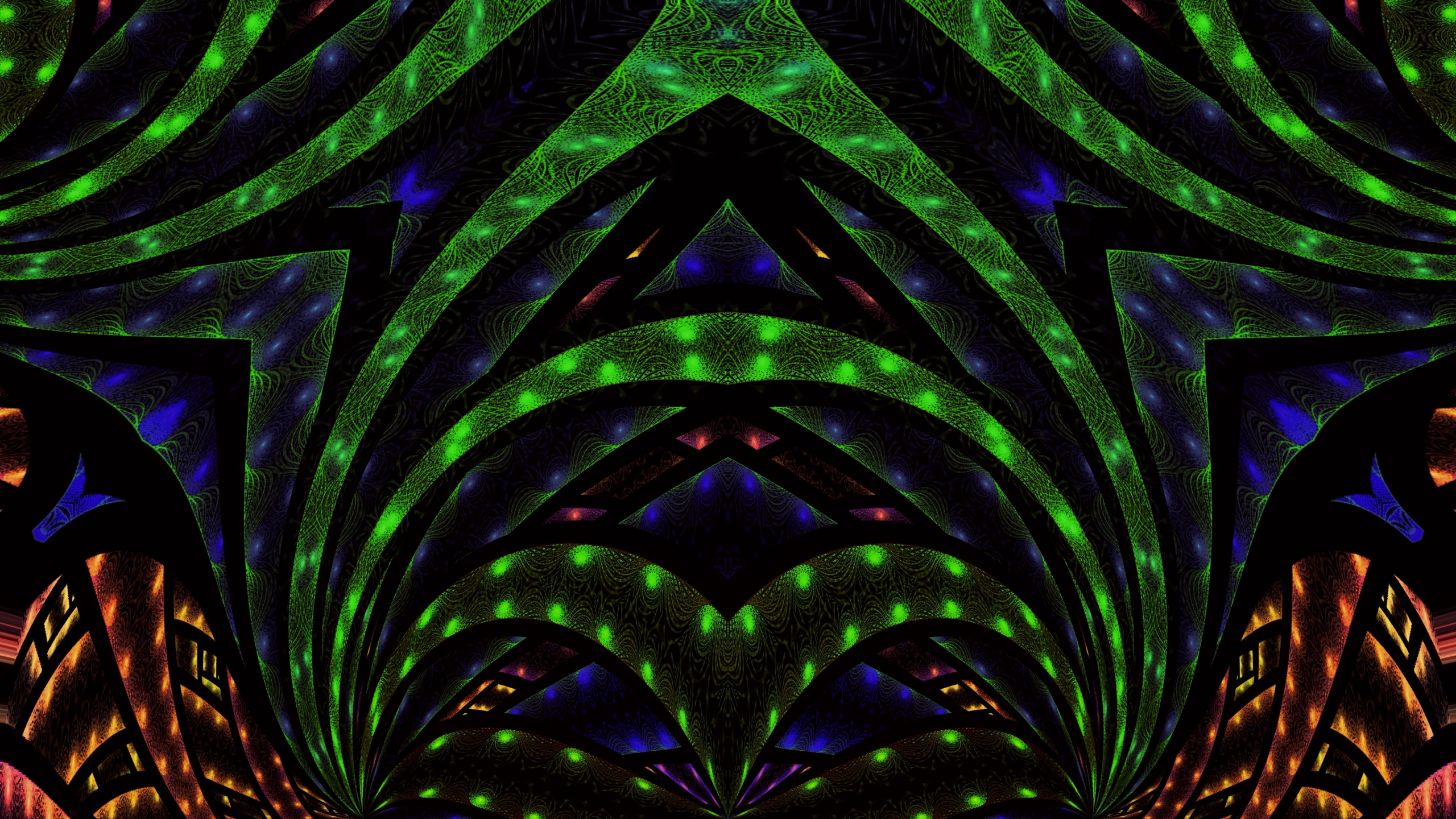 Green and White Floral Textile. Wallpaper in 2560x1440 Resolution