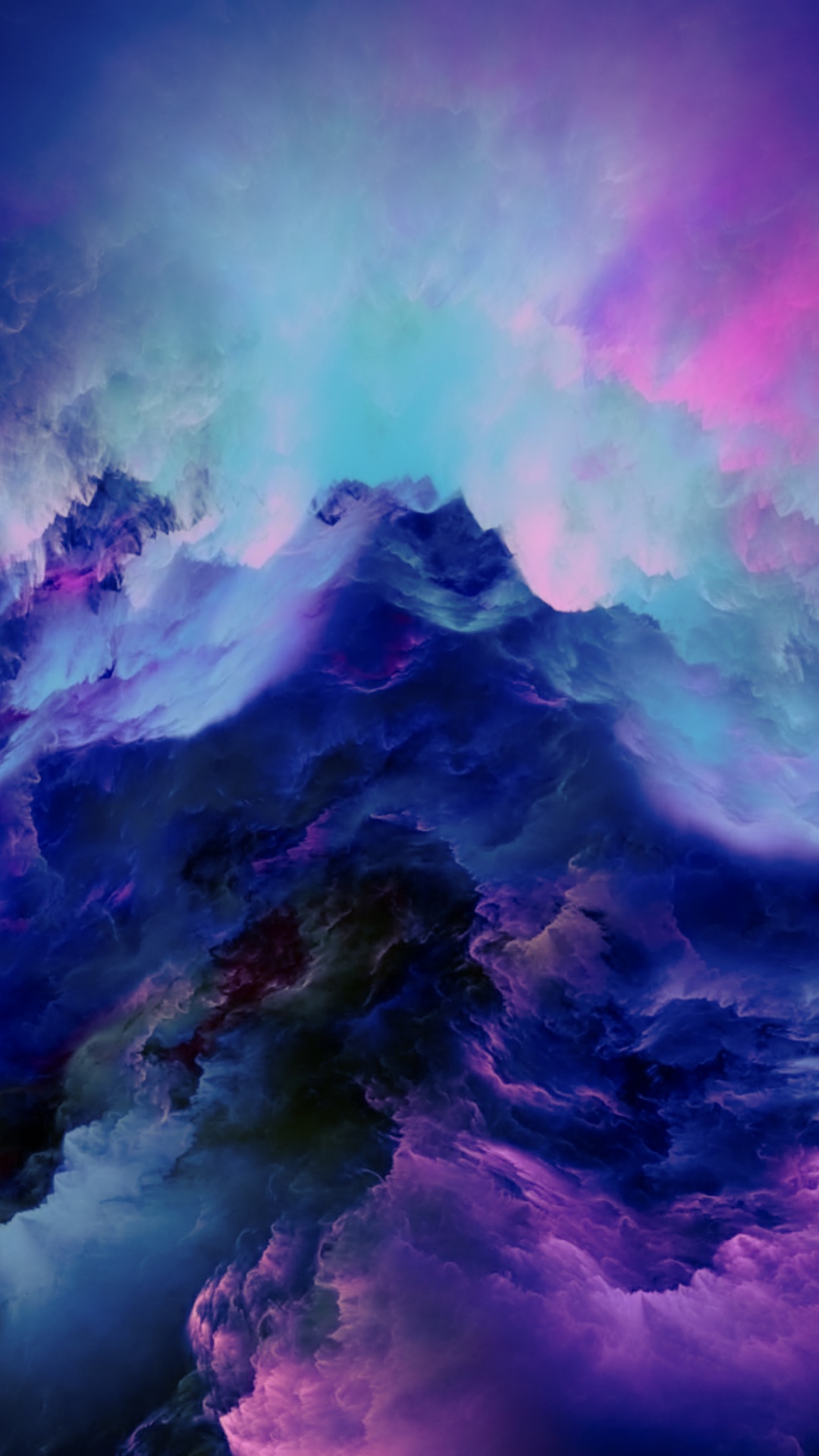 Nuages Blancs Sur la Montagne Verte. Wallpaper in 1080x1920 Resolution