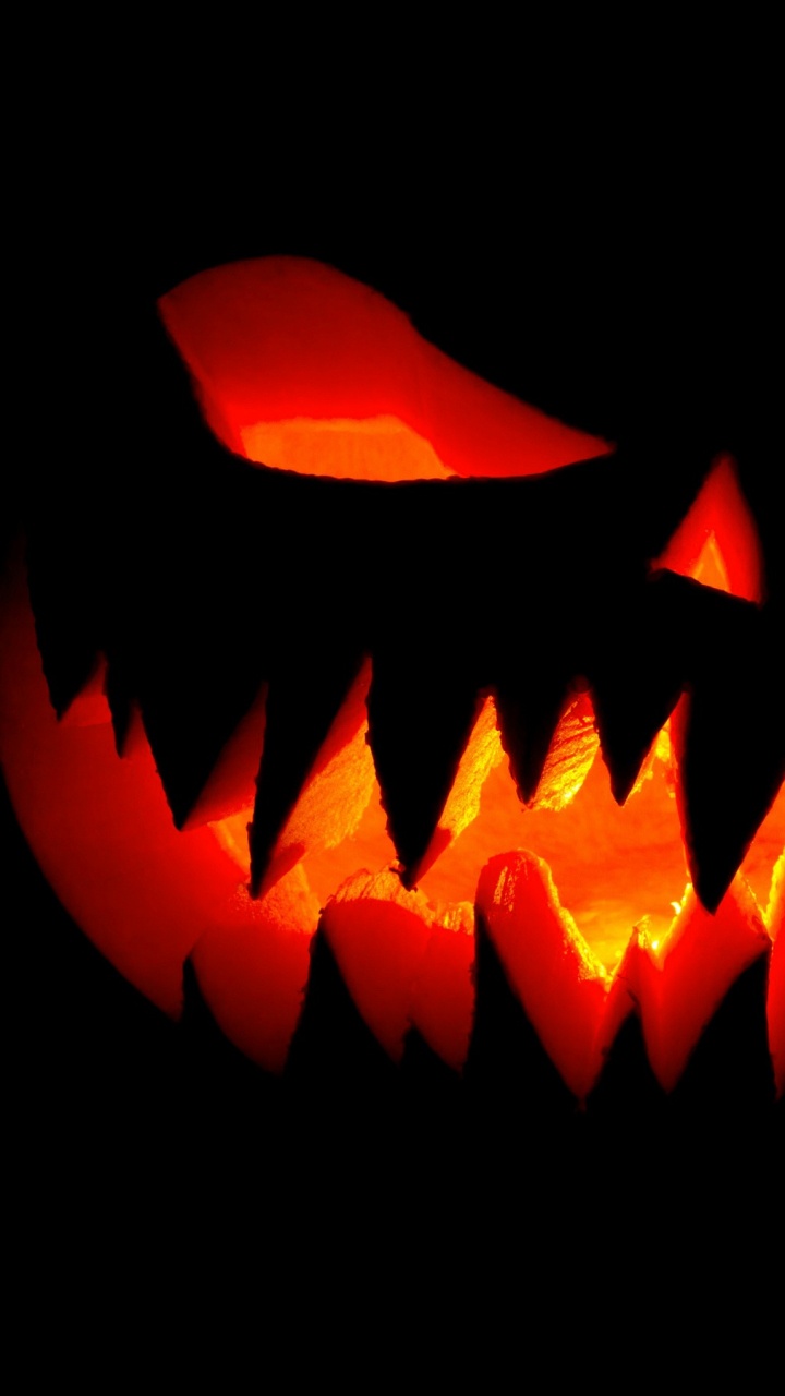 Jack o Lantern Con Luz. Wallpaper in 720x1280 Resolution