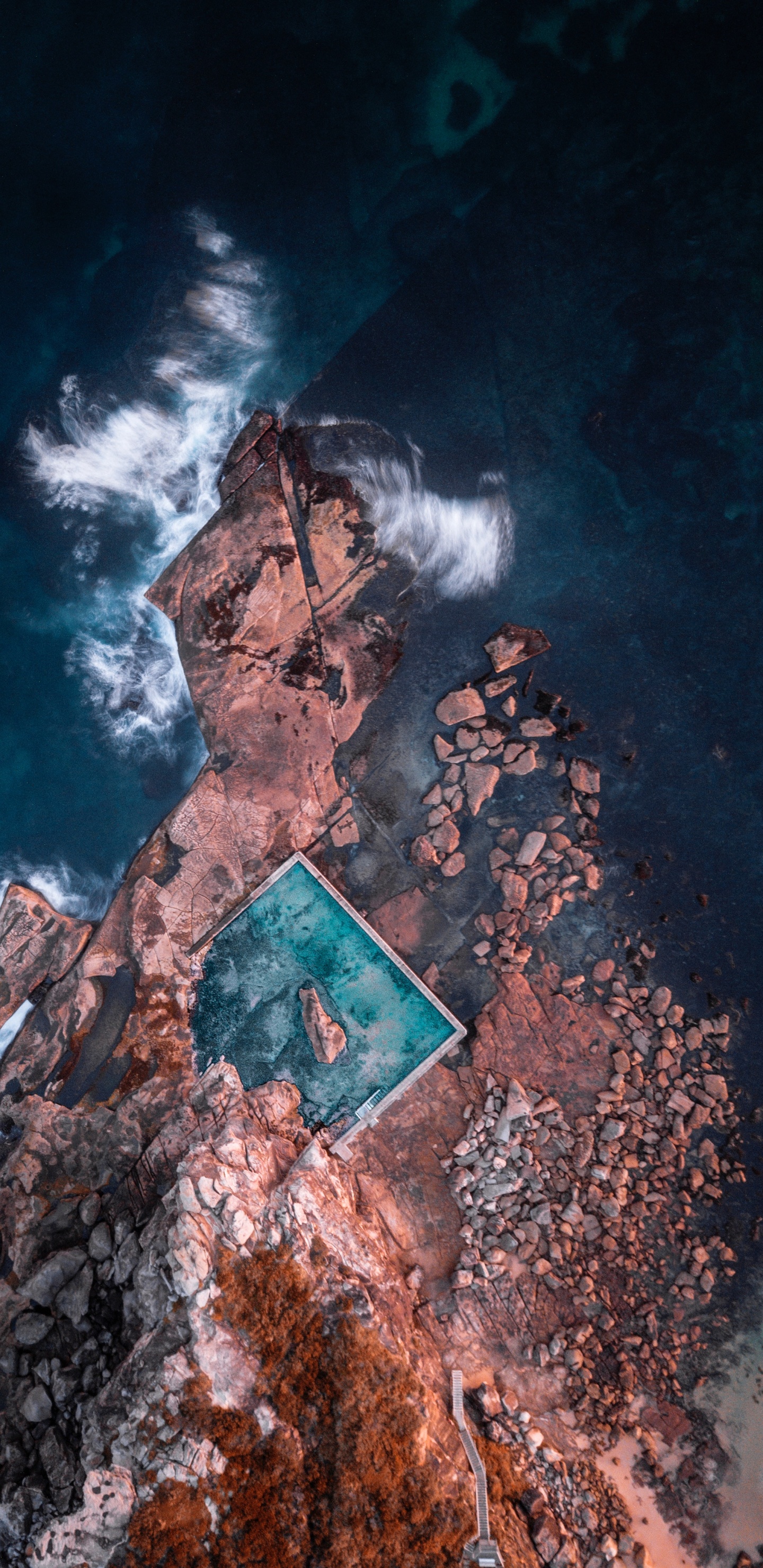 Agua, Geología, Azul, Costa, Mar. Wallpaper in 1440x2960 Resolution