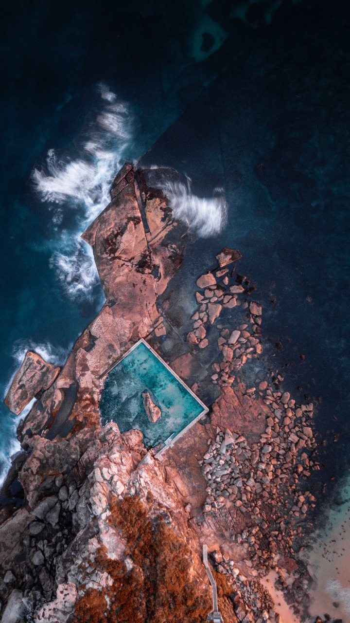 Wasser, Geologie, Himmel, Rock, Blau. Wallpaper in 720x1280 Resolution