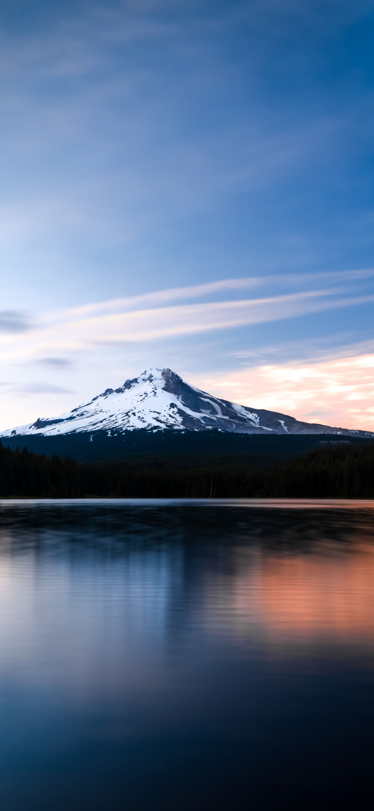 Mount Hood, Water, Cloud, Water Resources, Mountain. Wallpaper in 1242x2688 Resolution