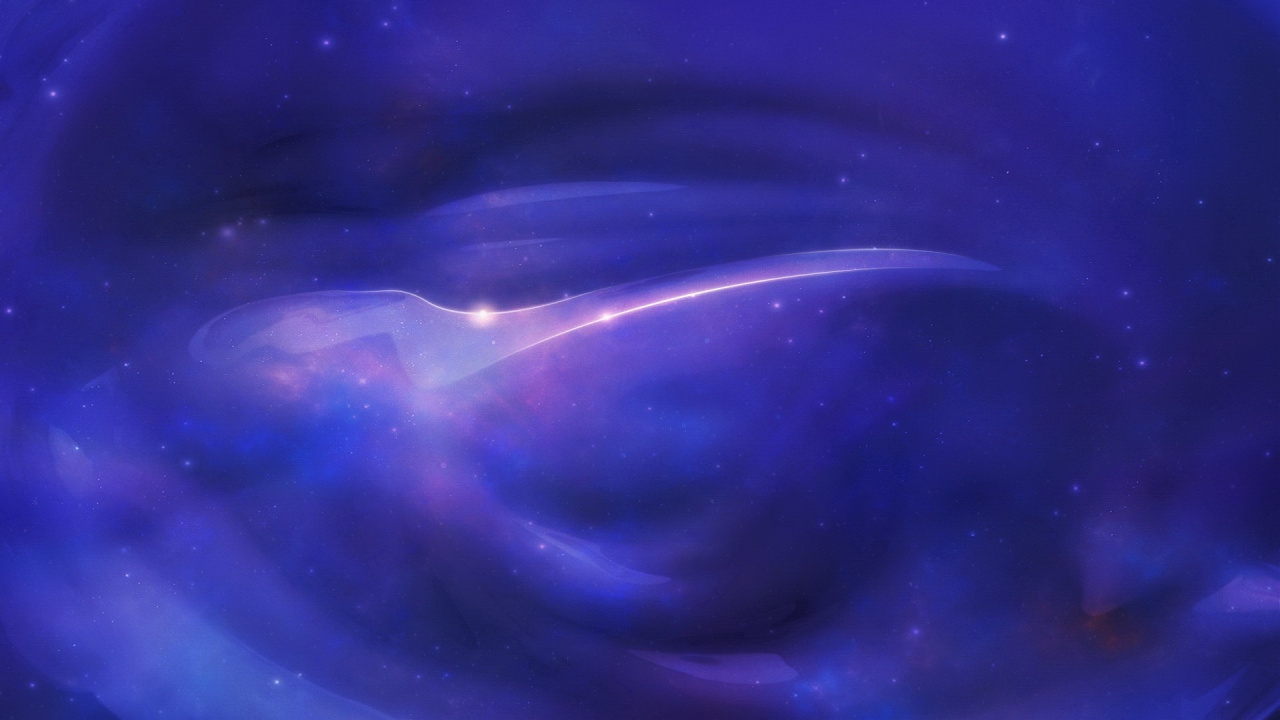 Illustration de la Galaxie Bleue et Blanche. Wallpaper in 1280x720 Resolution