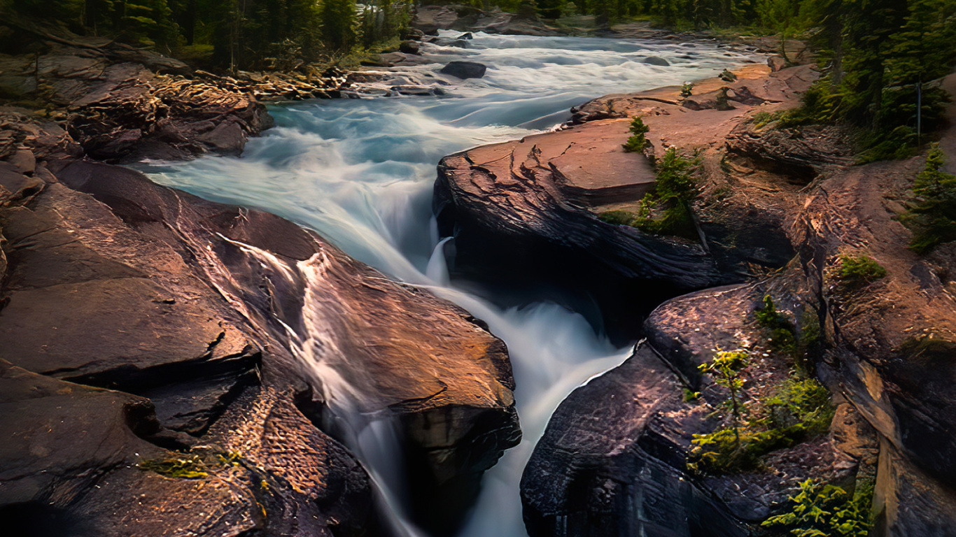 Landscape, Landscape Painting, Painting, Nature, Natural Landscape. Wallpaper in 1366x768 Resolution