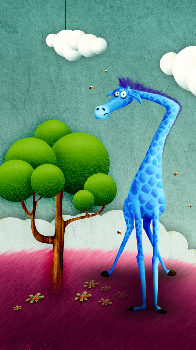 Cartoon, Illustration, Kunst, Humor, Gras. Wallpaper in 750x1334 Resolution