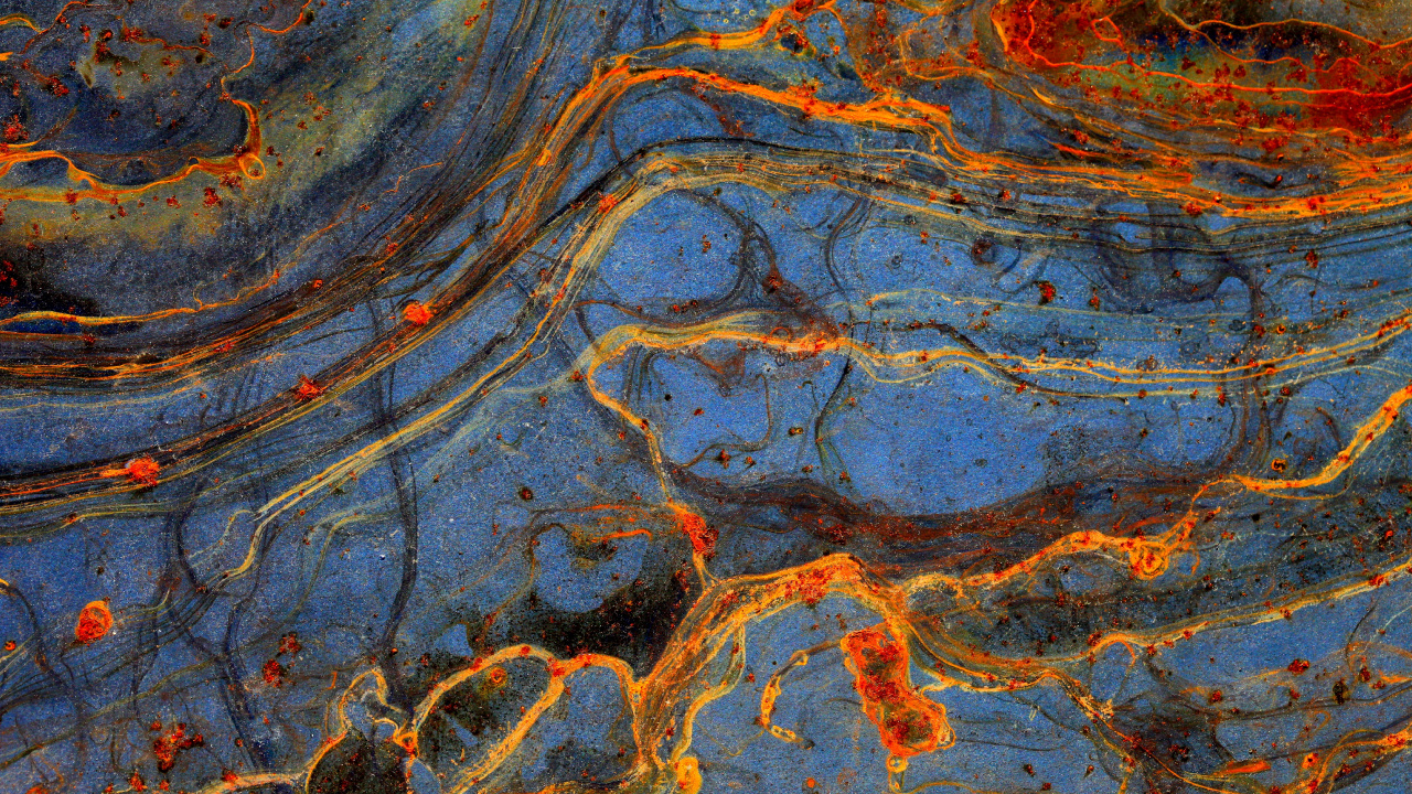 Pintura Abstracta Azul y Marrón. Wallpaper in 1280x720 Resolution