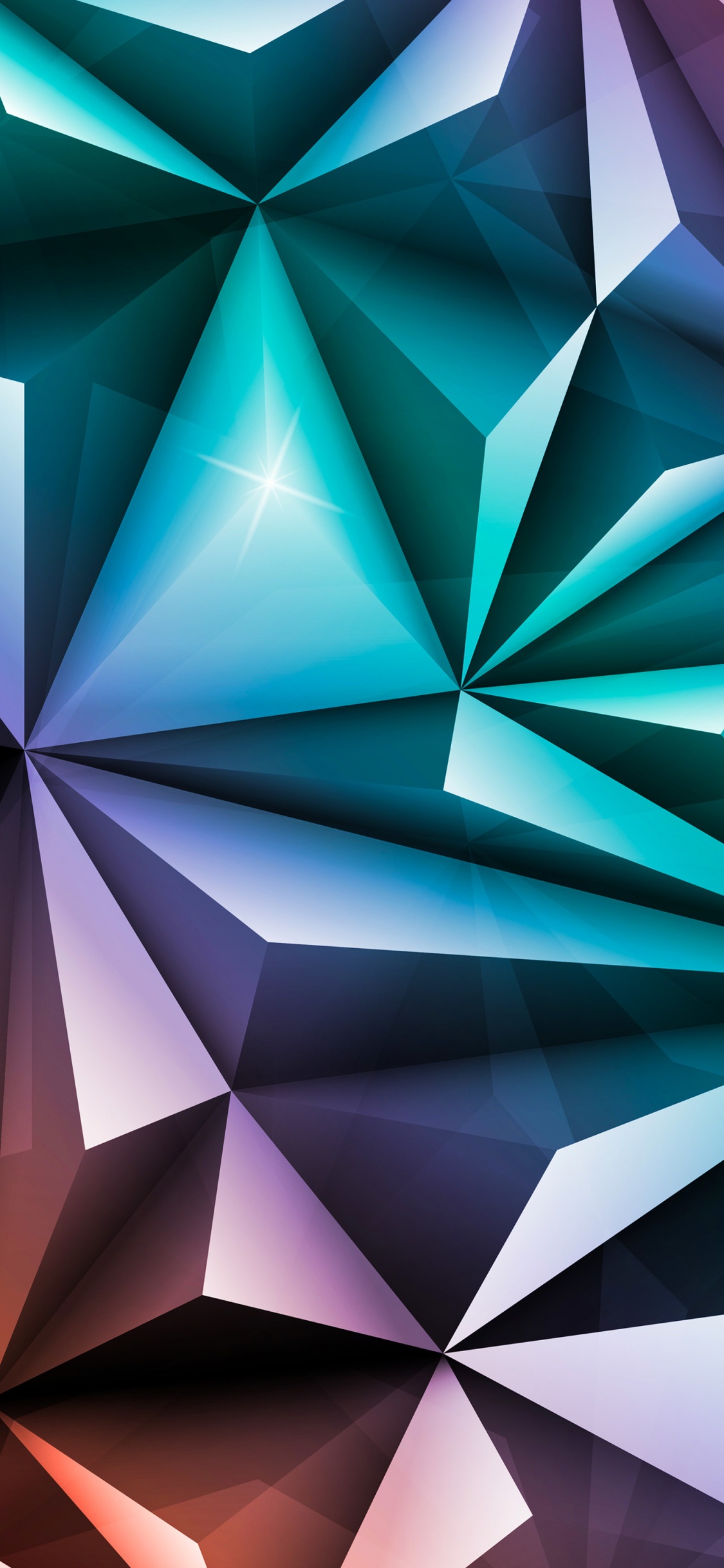 Illustration, Vector Graphics, Graphics, Azure, Triangle. Wallpaper in 1125x2436 Resolution