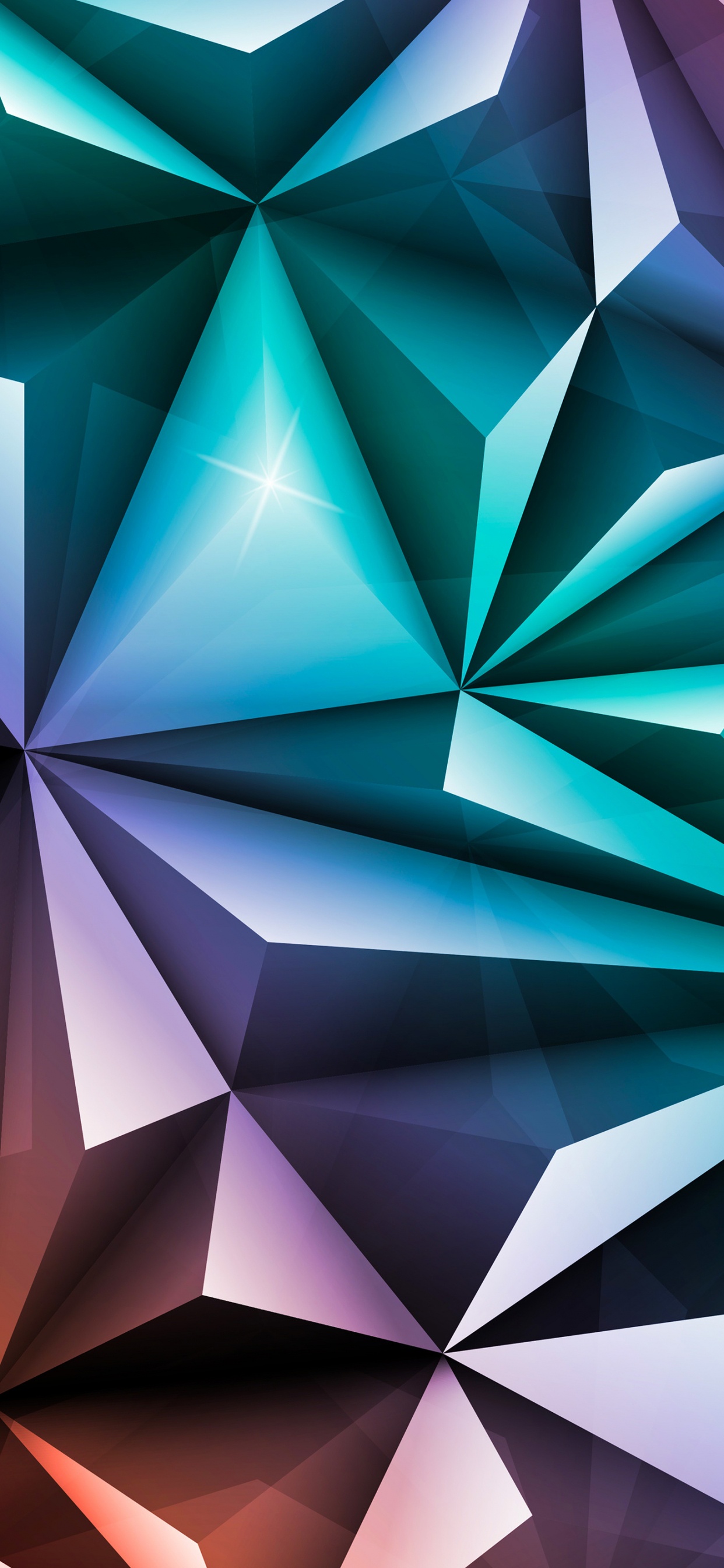 矢量图形, Azure, 三角形, 艺术, 品红色 壁纸 1242x2688 允许