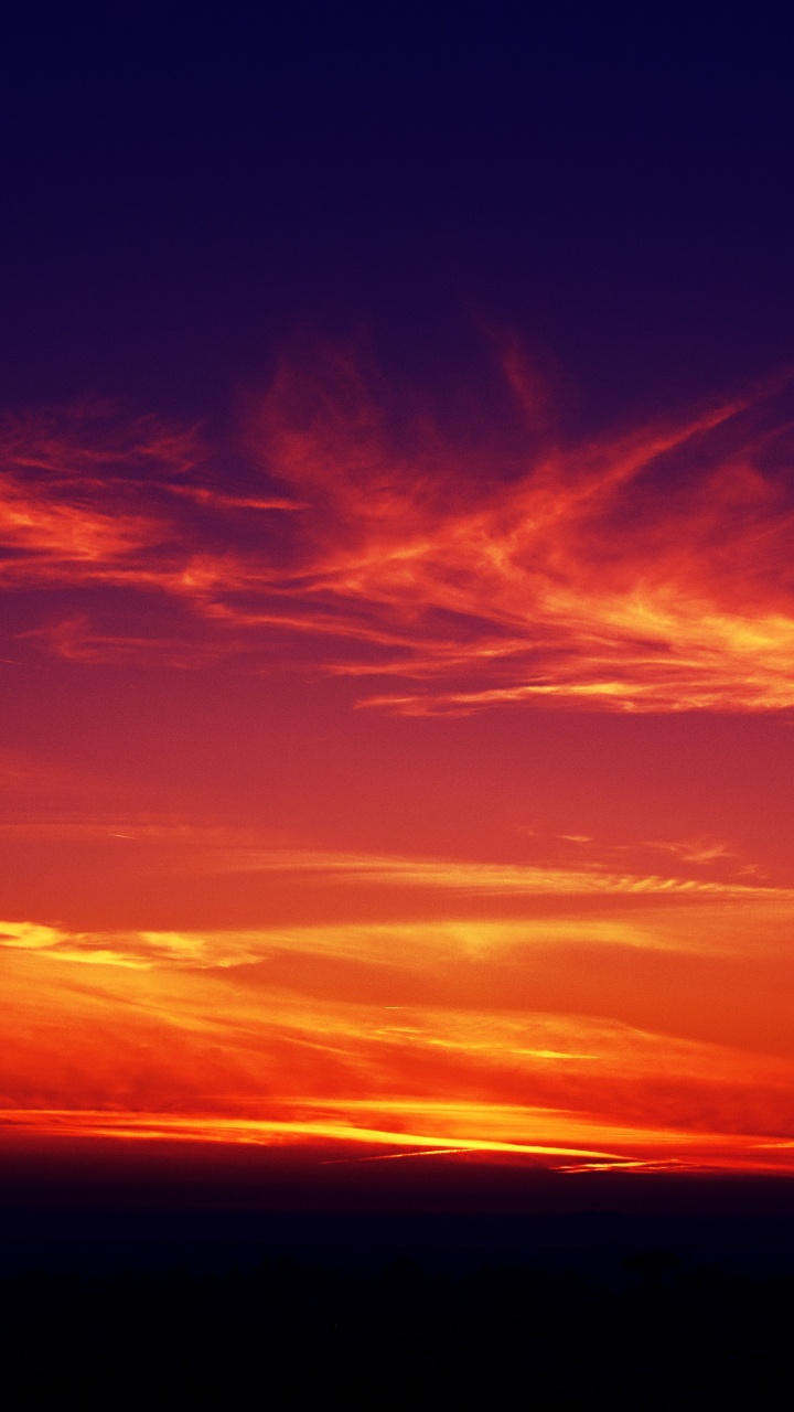 Afterglow, Horizon, Lever, Soir, Red. Wallpaper in 720x1280 Resolution