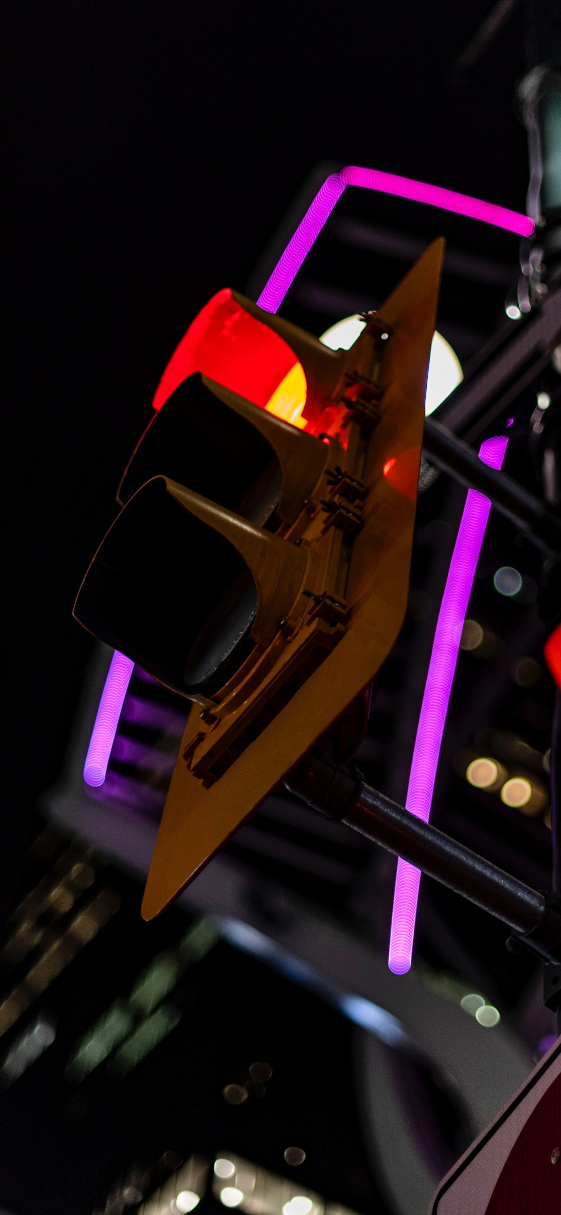 Red Yellow and Black Light. Wallpaper in 1125x2436 Resolution