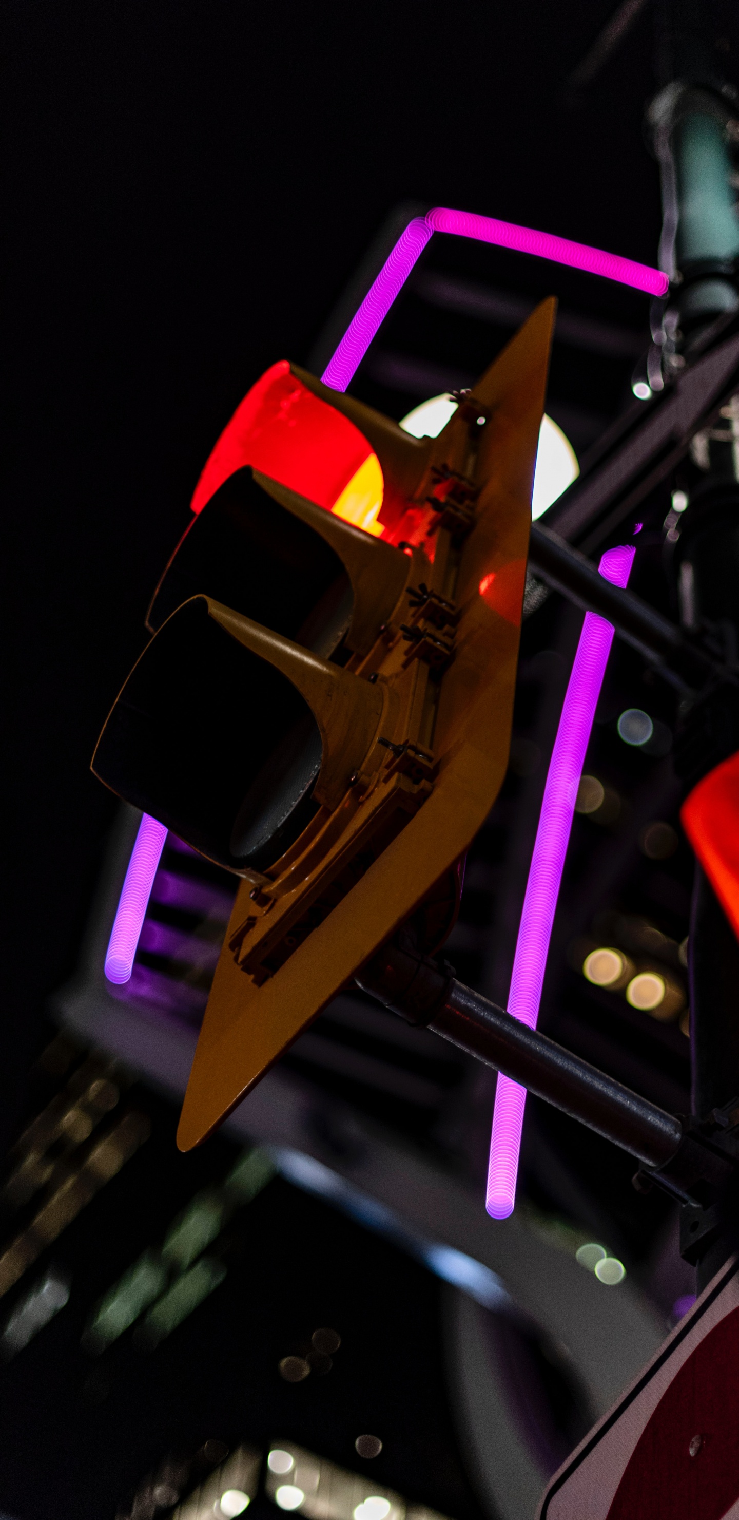 Red Yellow and Black Light. Wallpaper in 1440x2960 Resolution